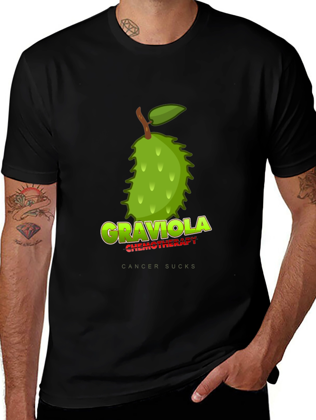 Variant 20 of Graviola Chemotherapy T-Shirt: Cancer Sucks
