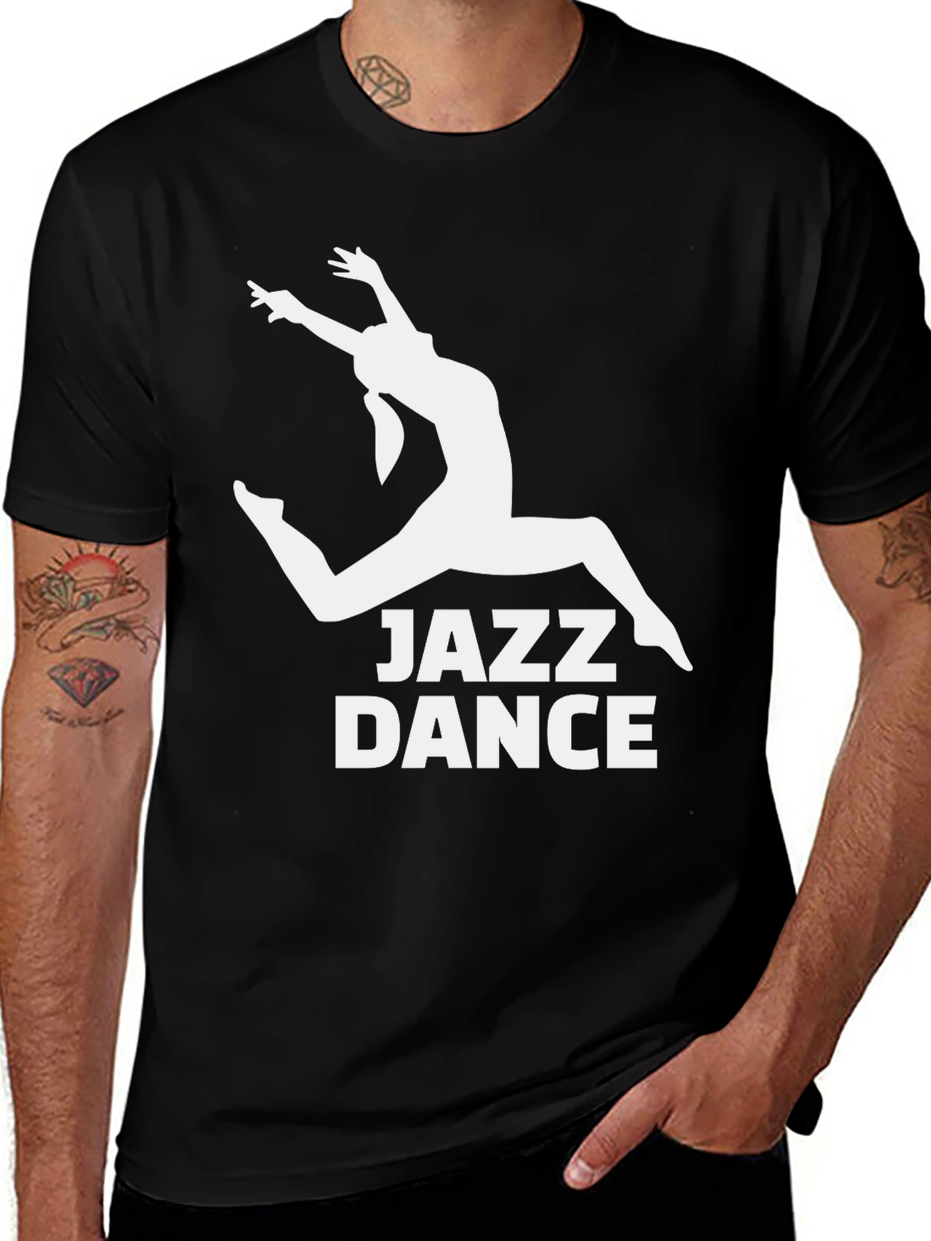 Variant 20 of Jazz Dance Black Graphic Tee for Women