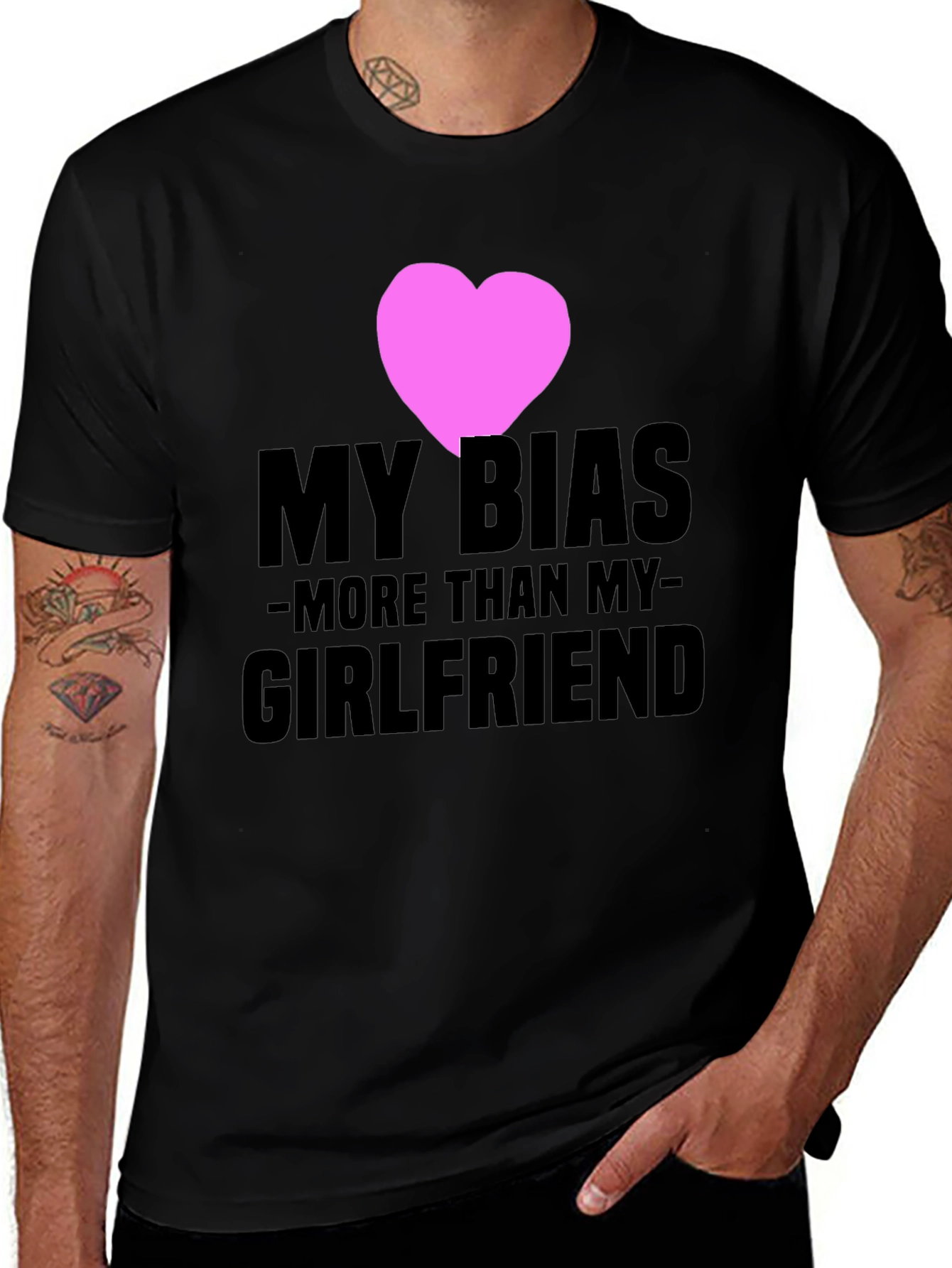 My Bias More Than My Girlfriend T-Shirt - Funny Graphic Tee