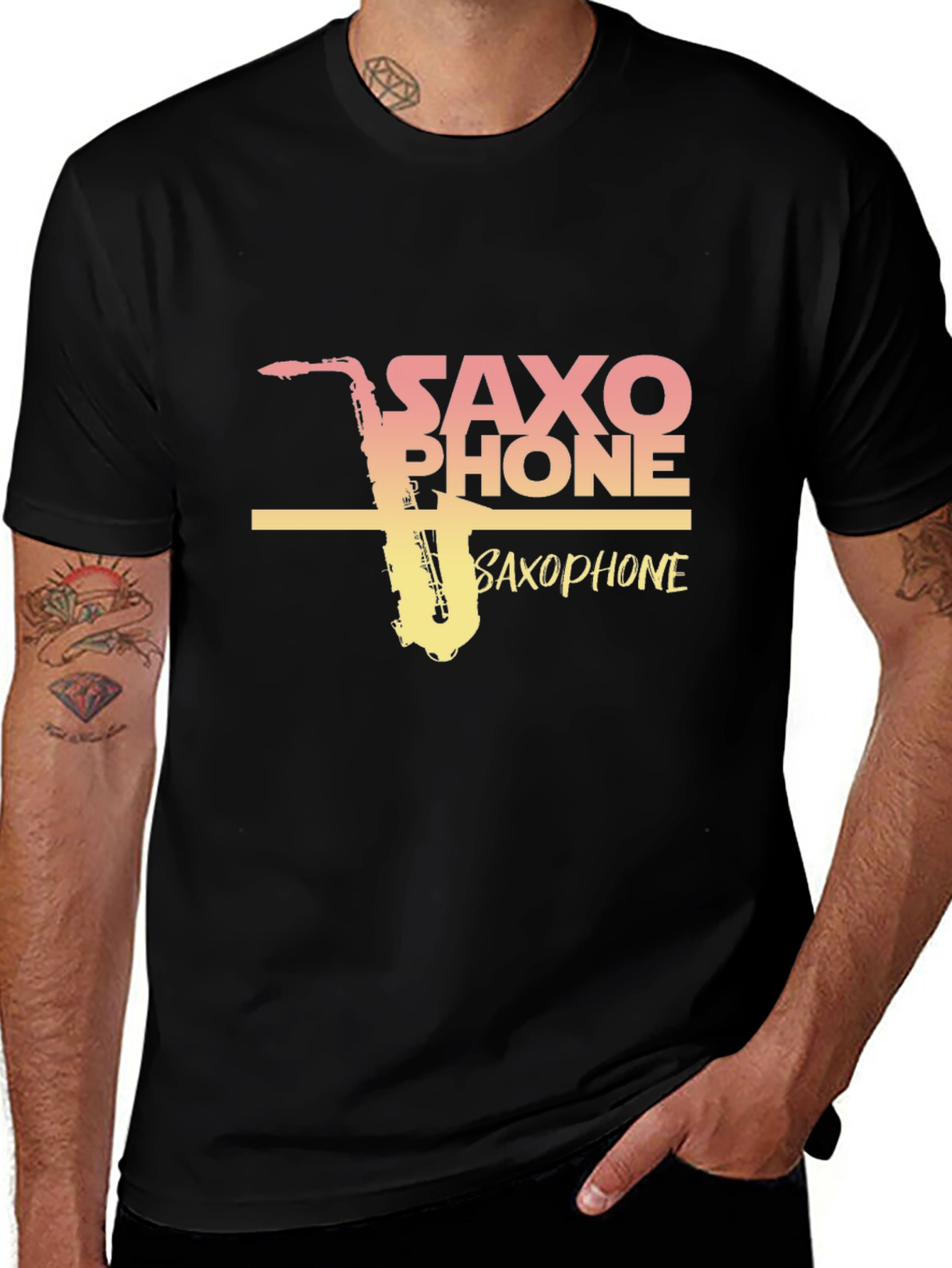 Variant 16 of Saxophone Graphic Tee - Retro Music Lover T-Shirt