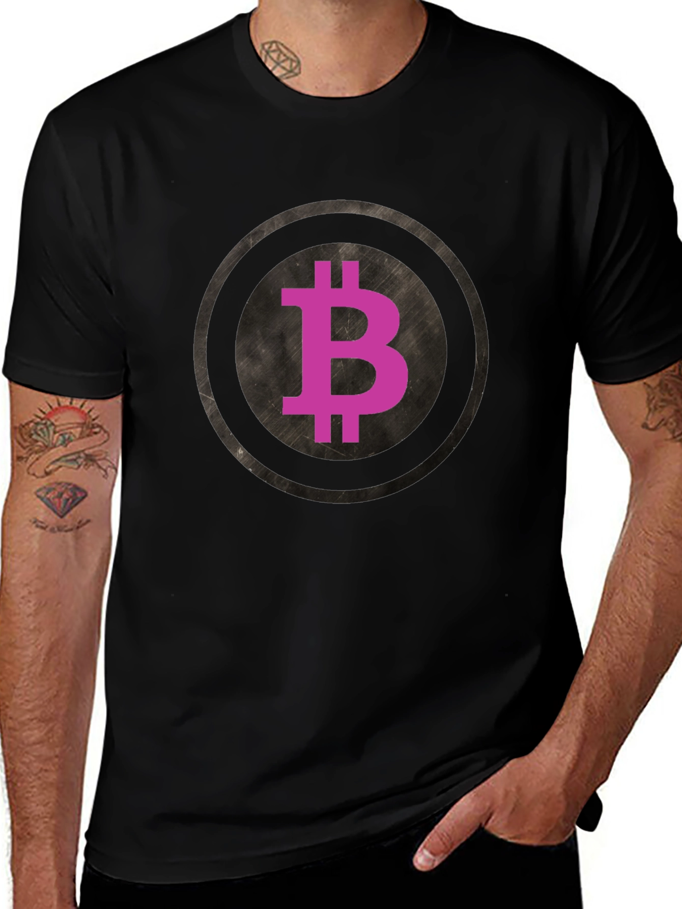Variant 30 of Bitcoin Crypto Currency Graphic Tee - Black