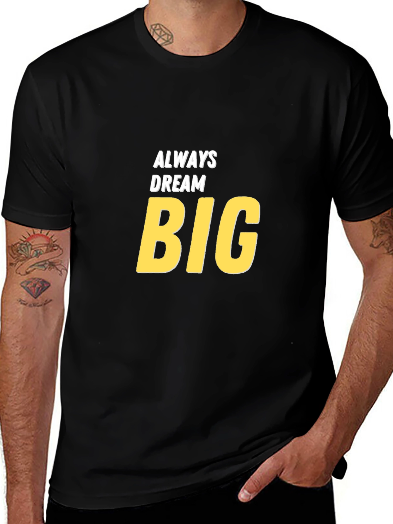 Variant 2 of Always Dream Big Graphic T-Shirt - Motivational Tee
