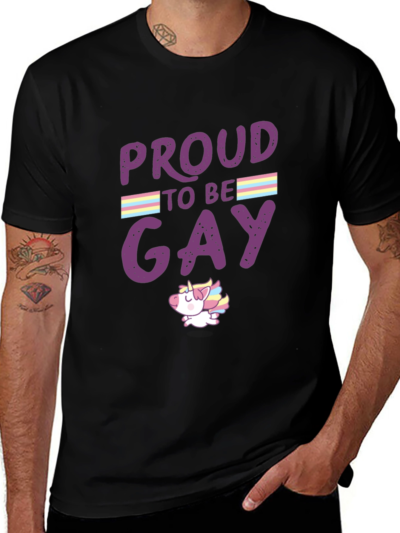 Variant 12 of Proud to Be Gay Unicorn T-Shirt