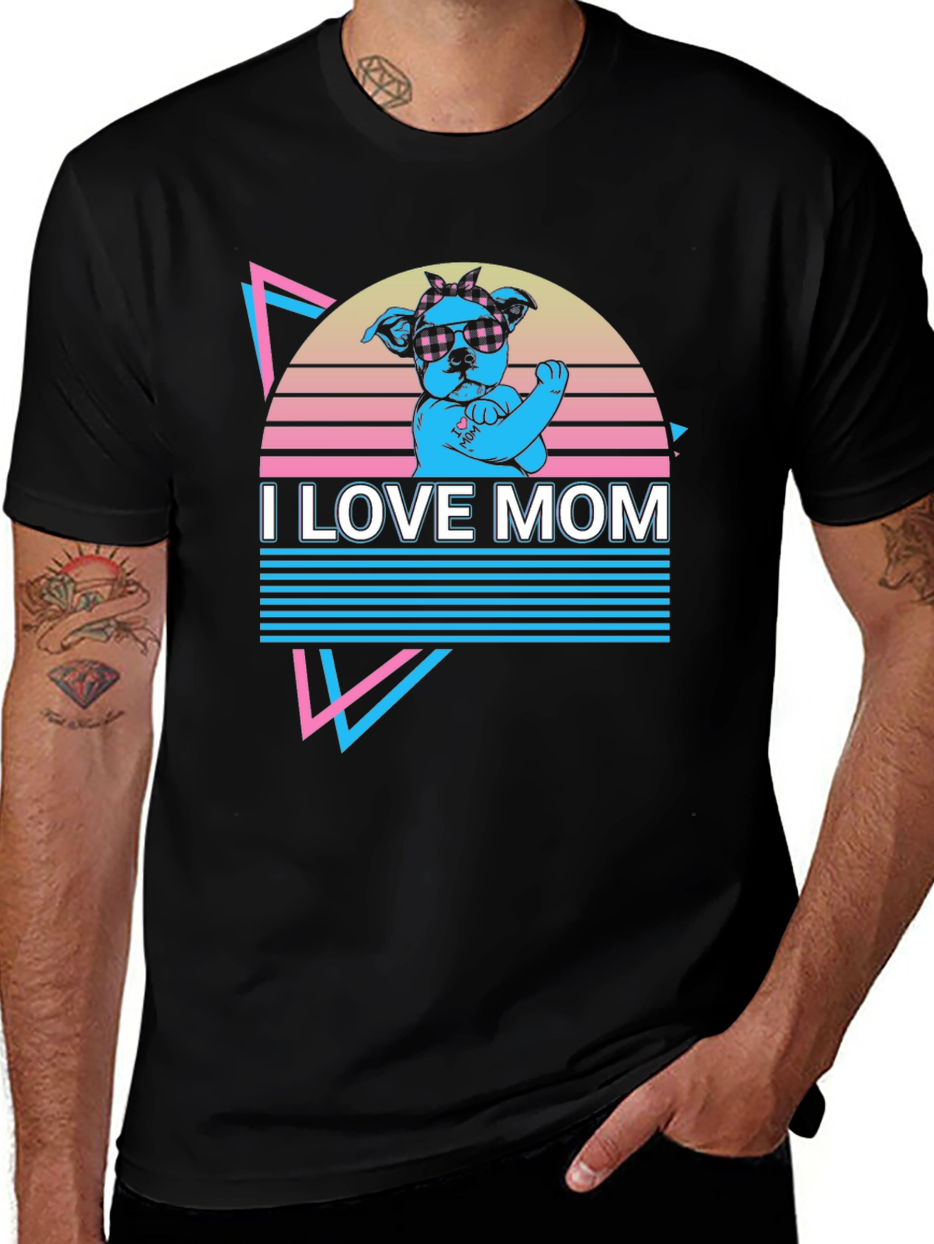Variant 25 of I Love Mom Graphic T-Shirt