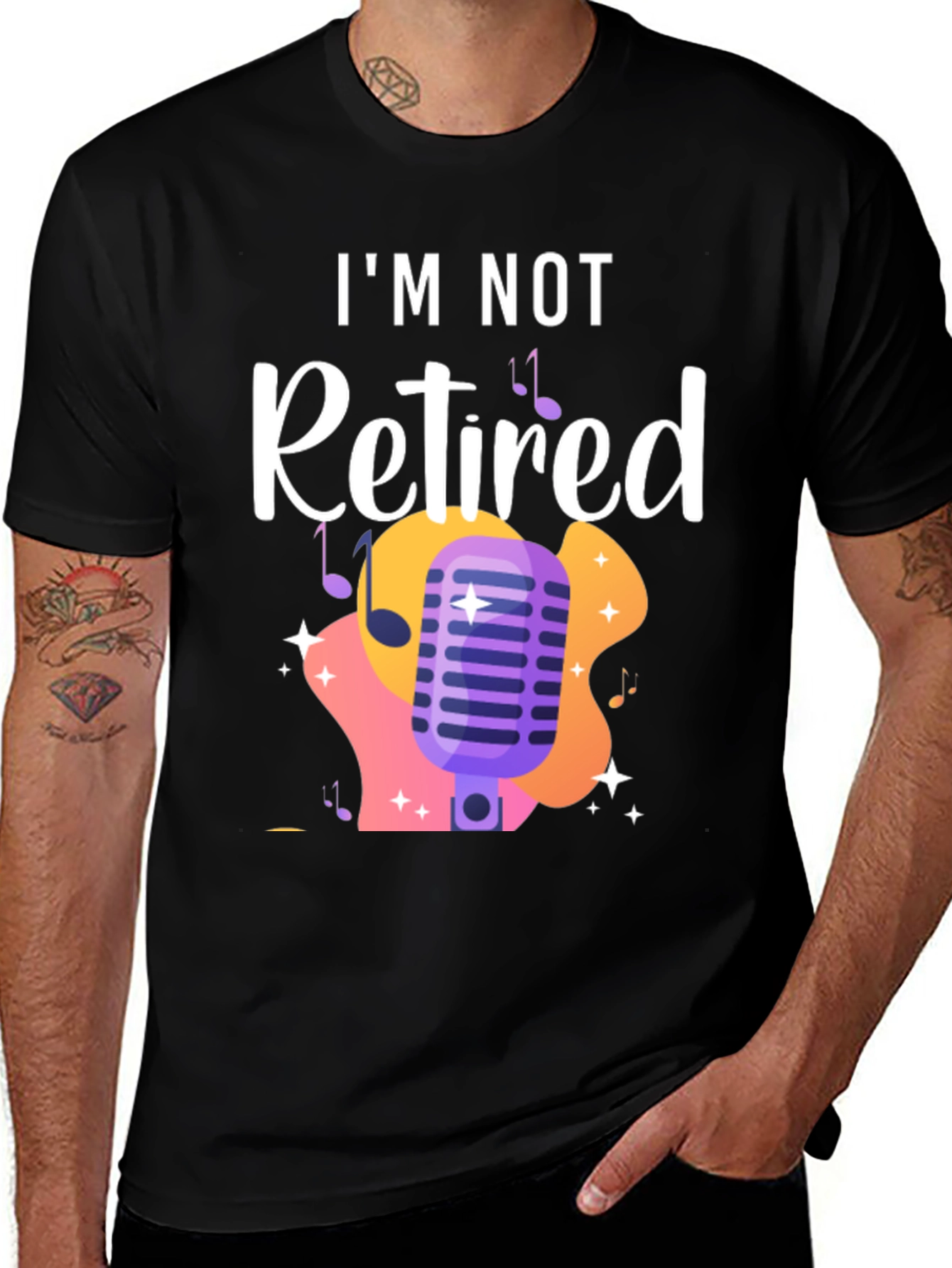 Variant 19 of I'm Not Retired T-Shirt - Musical Design
