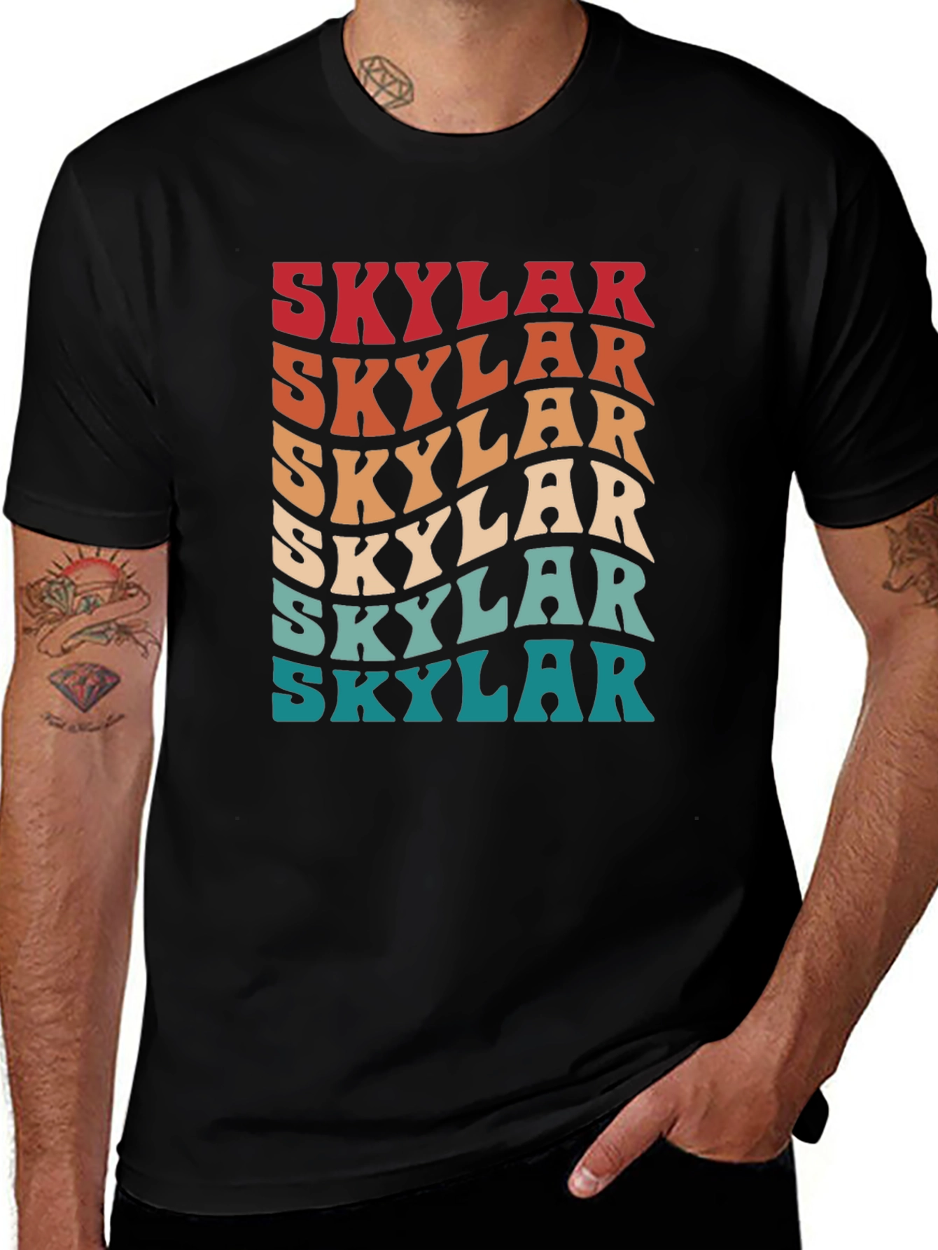 Retro Skylar Tee - Vintage Style Personalized Name Shirt