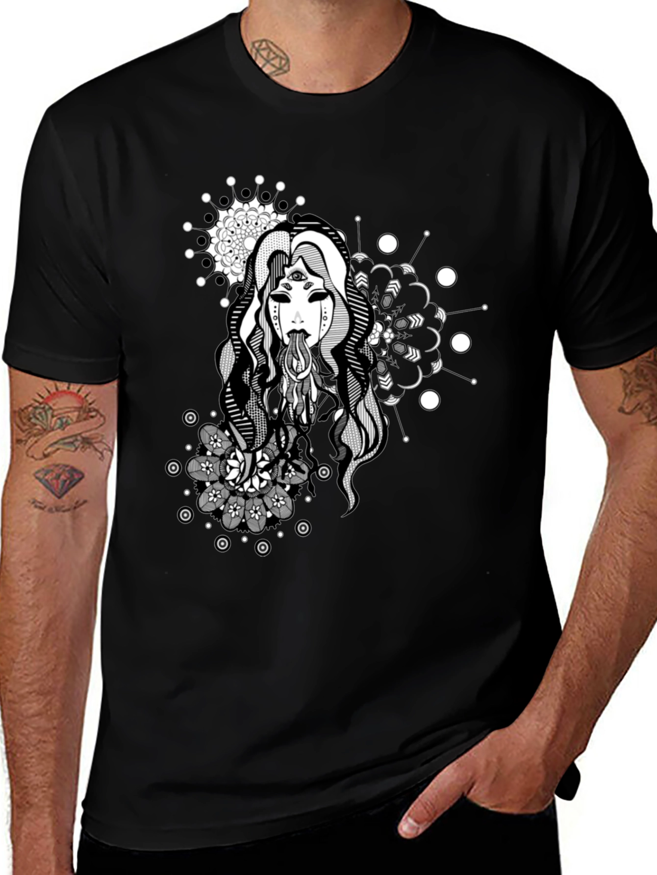 Mystic Woman Graphic Tee - Black T-Shirt