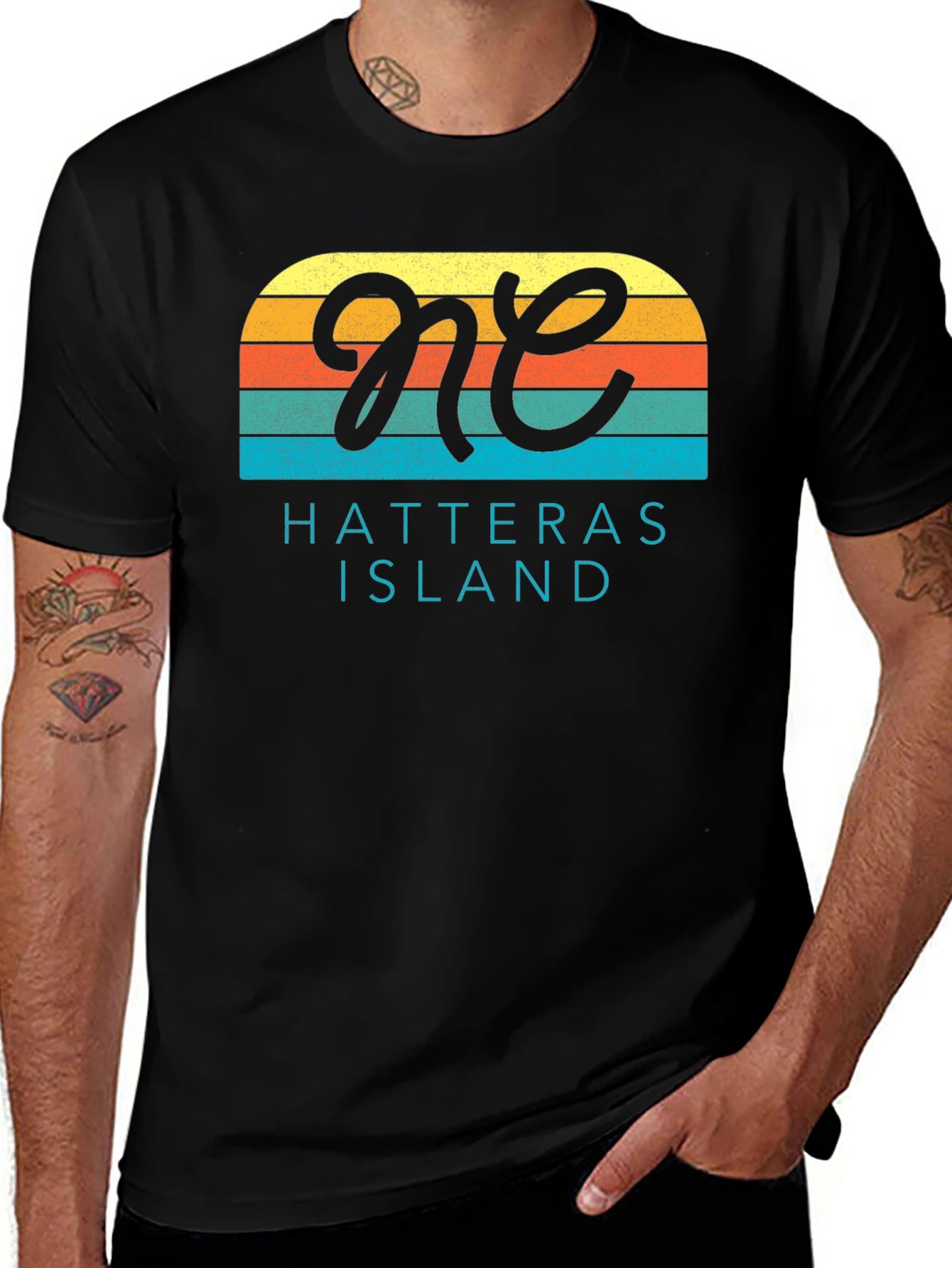 Hatteras Island NC Retro Graphic T-Shirt