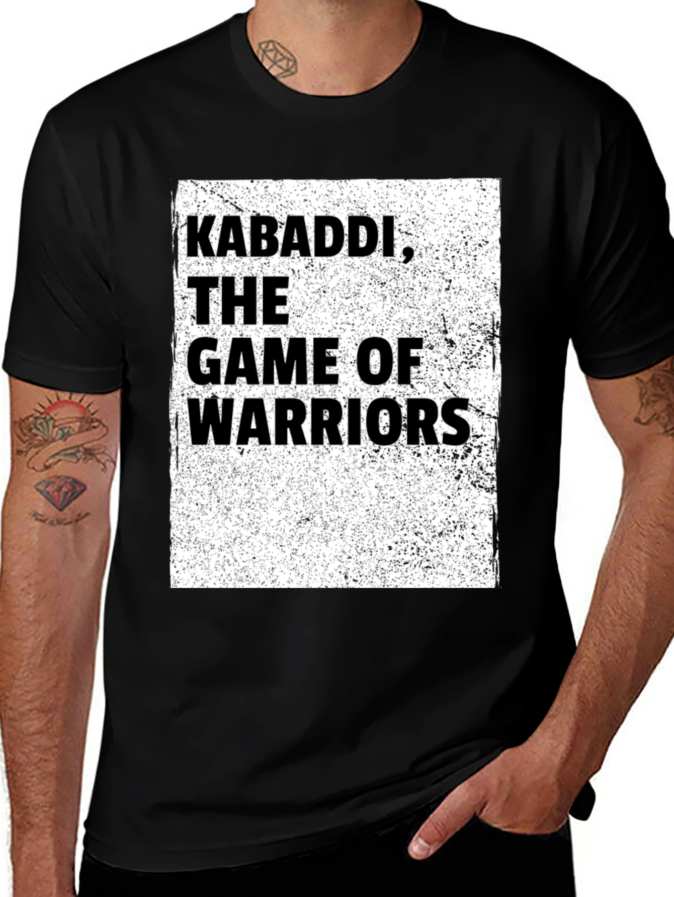 Kabaddi Warrior T-Shirt - Game of Warriors Black Tee