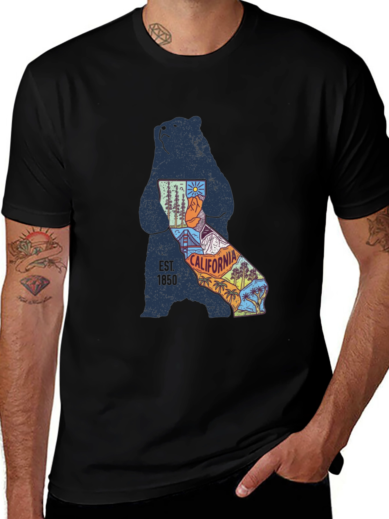 California Bear Graphic Tee - Unisex Soft Cotton T-Shirt