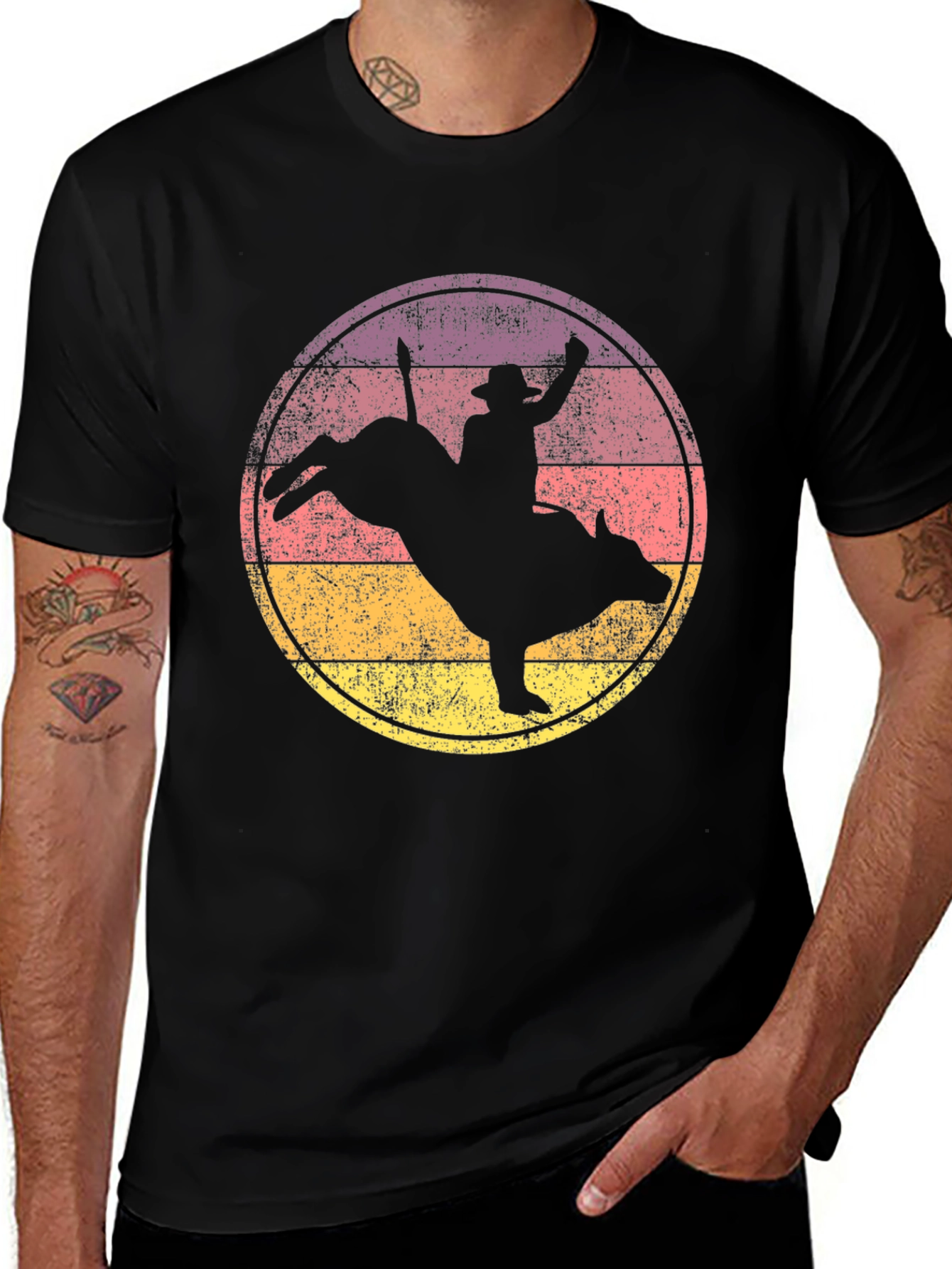 Vintage Rodeo Bull Rider Graphic Tee