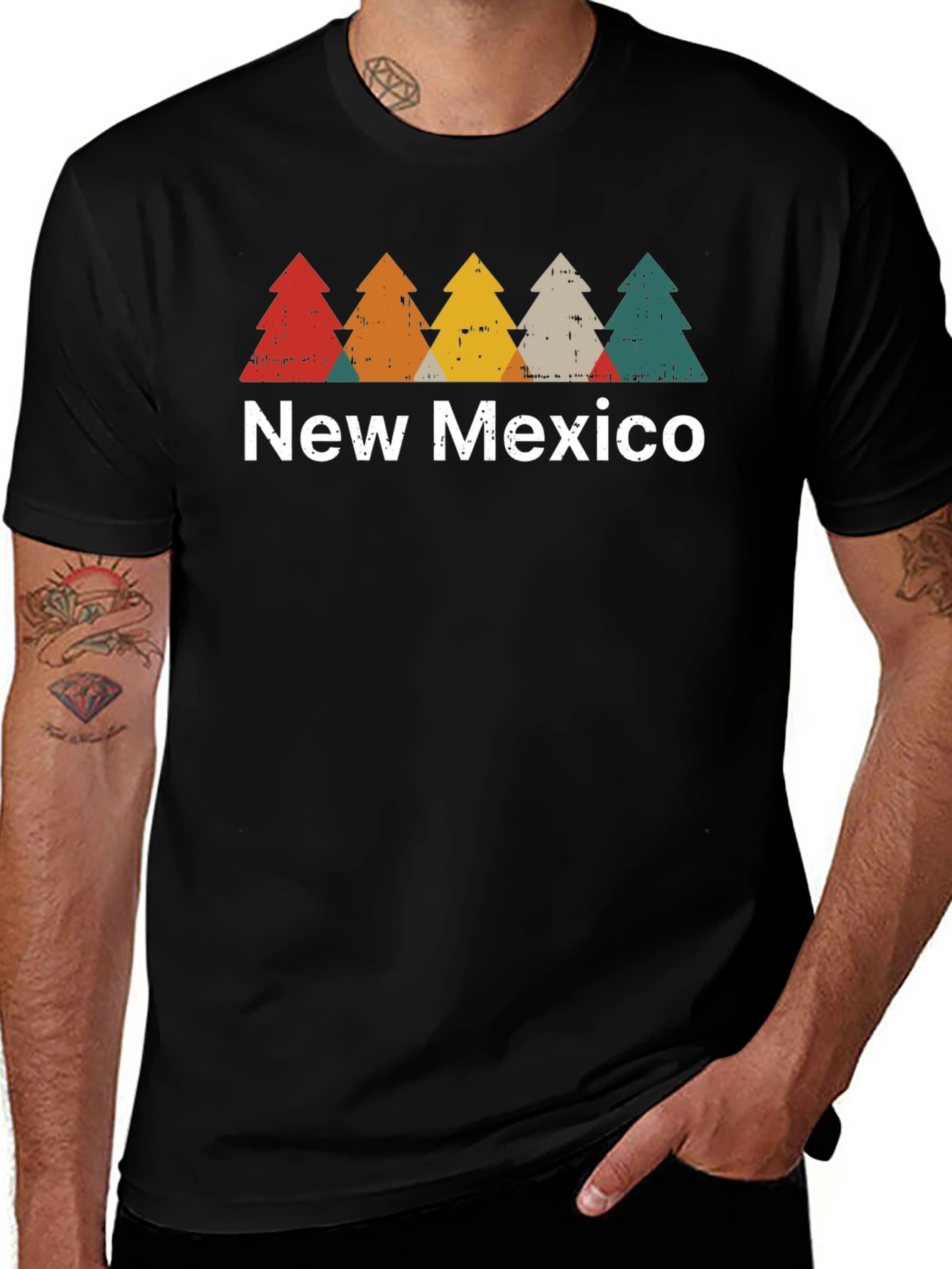 Variant 19 of New Mexico Retro Trees Graphic Tee