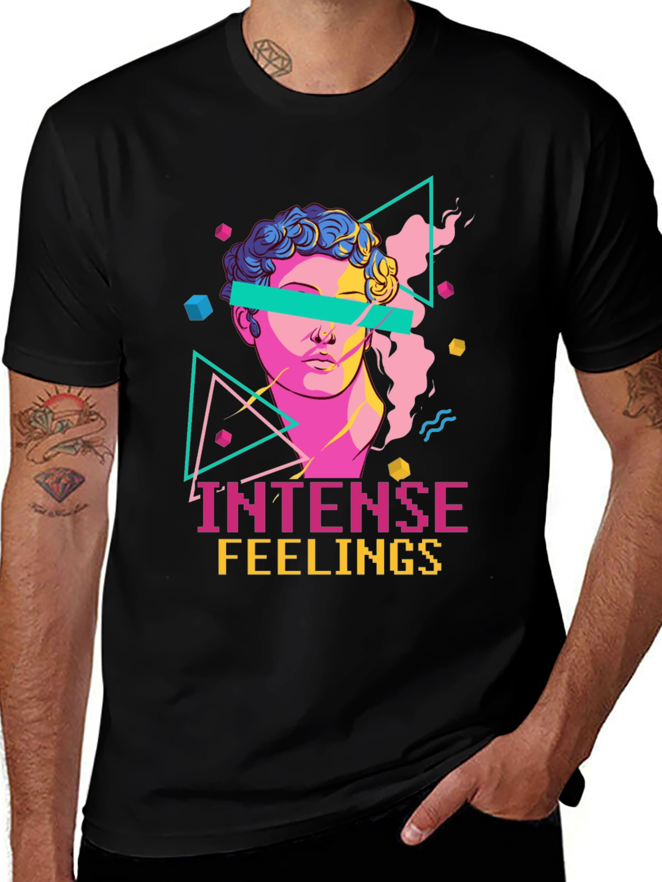 Variant 27 of Intense Feelings Graphic Tee - Vaporwave Aesthetic