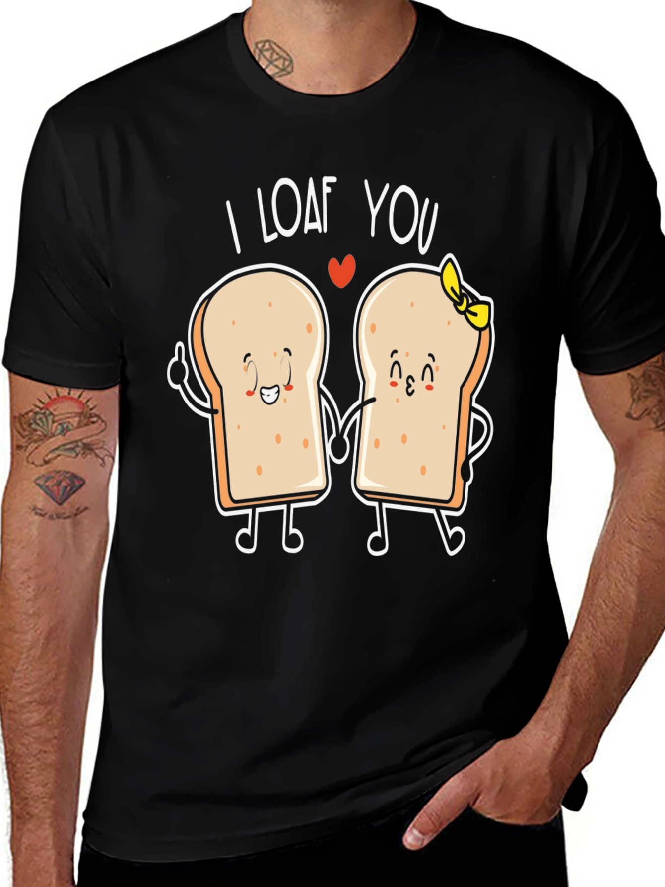 Variant 28 of I Loaf You Graphic Tee - Bread Lovers Gift