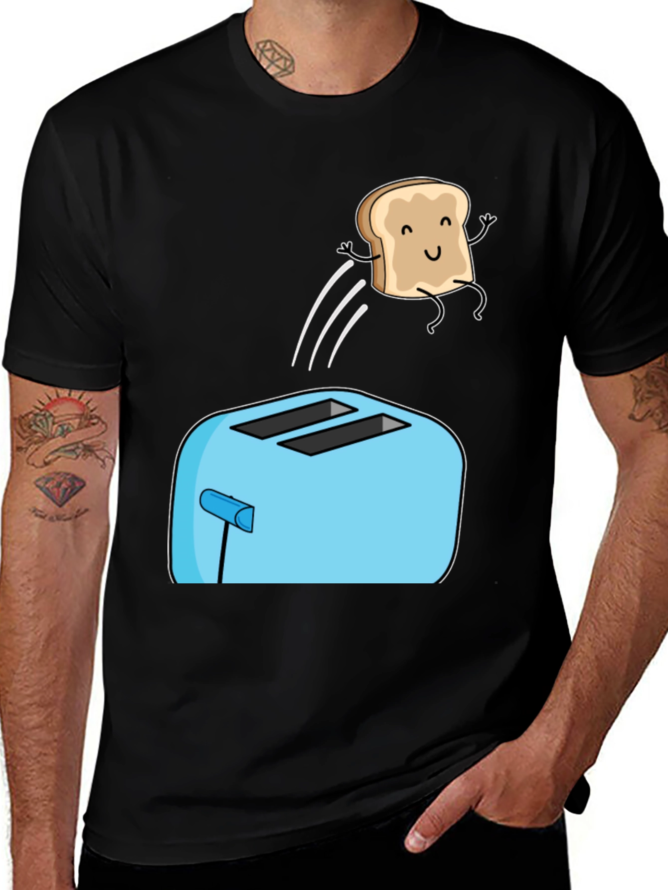 Variant 25 of Toaster & Toast Cartoon Graphic T-Shirt