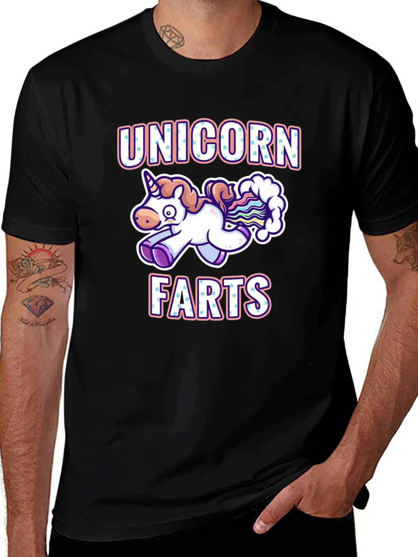Variant 7 of Unicorn Farts T-Shirt - Funny Cartoon Graphic Tee
