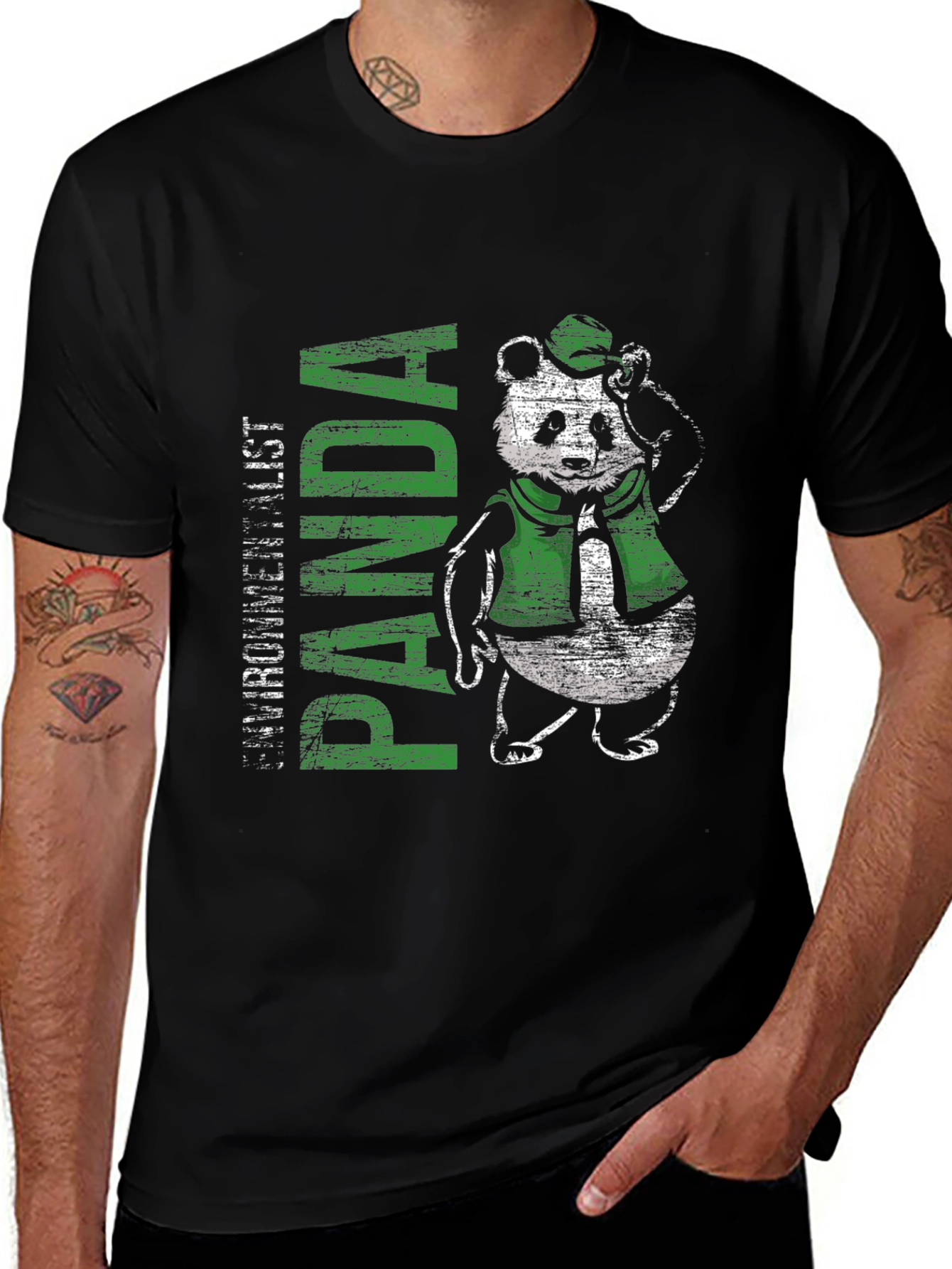 Panda Environmentalist Graphic Tee - Eco Friendly Style