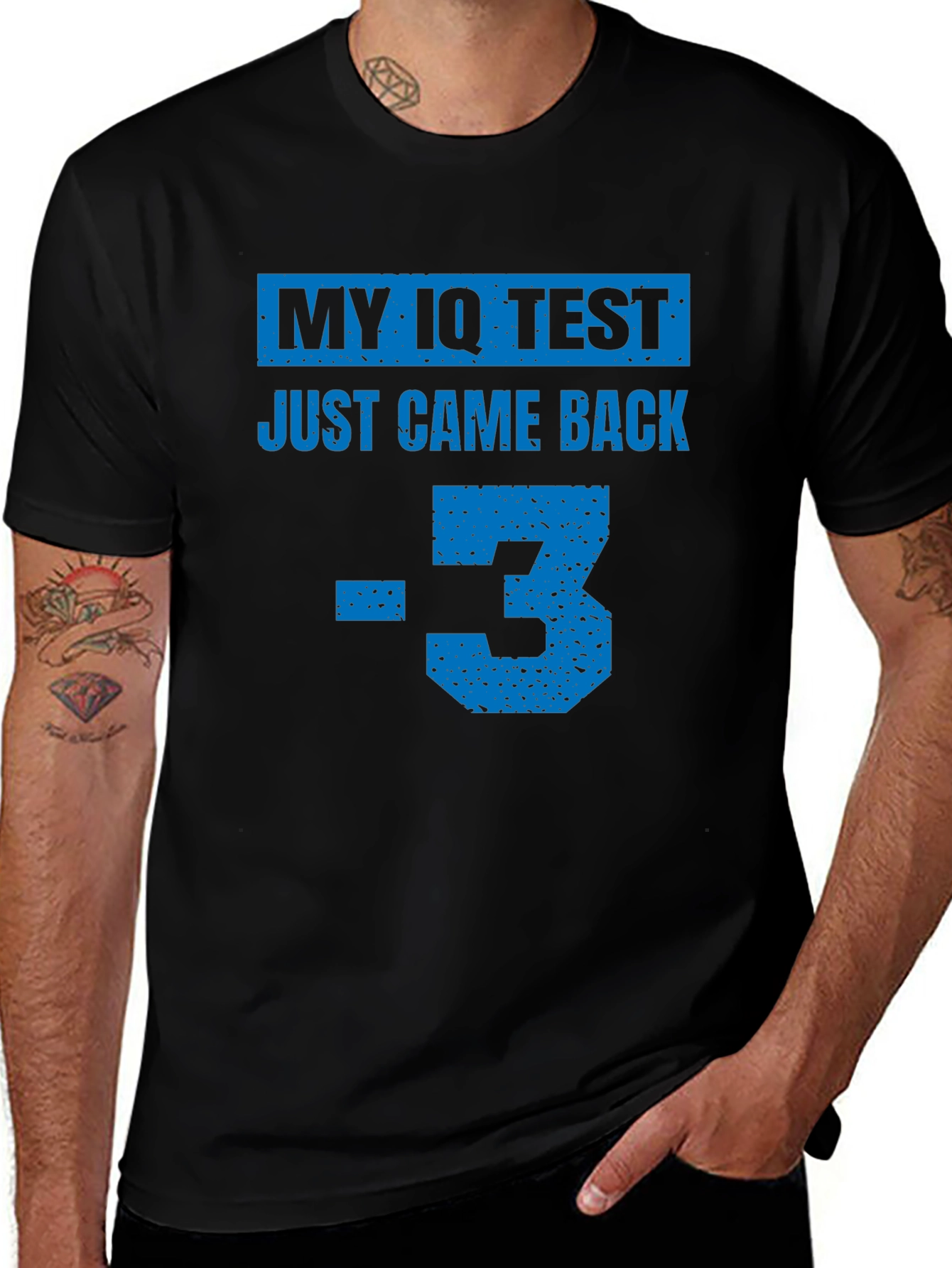 Variant 9 of Funny IQ Test Result Graphic T-Shirt