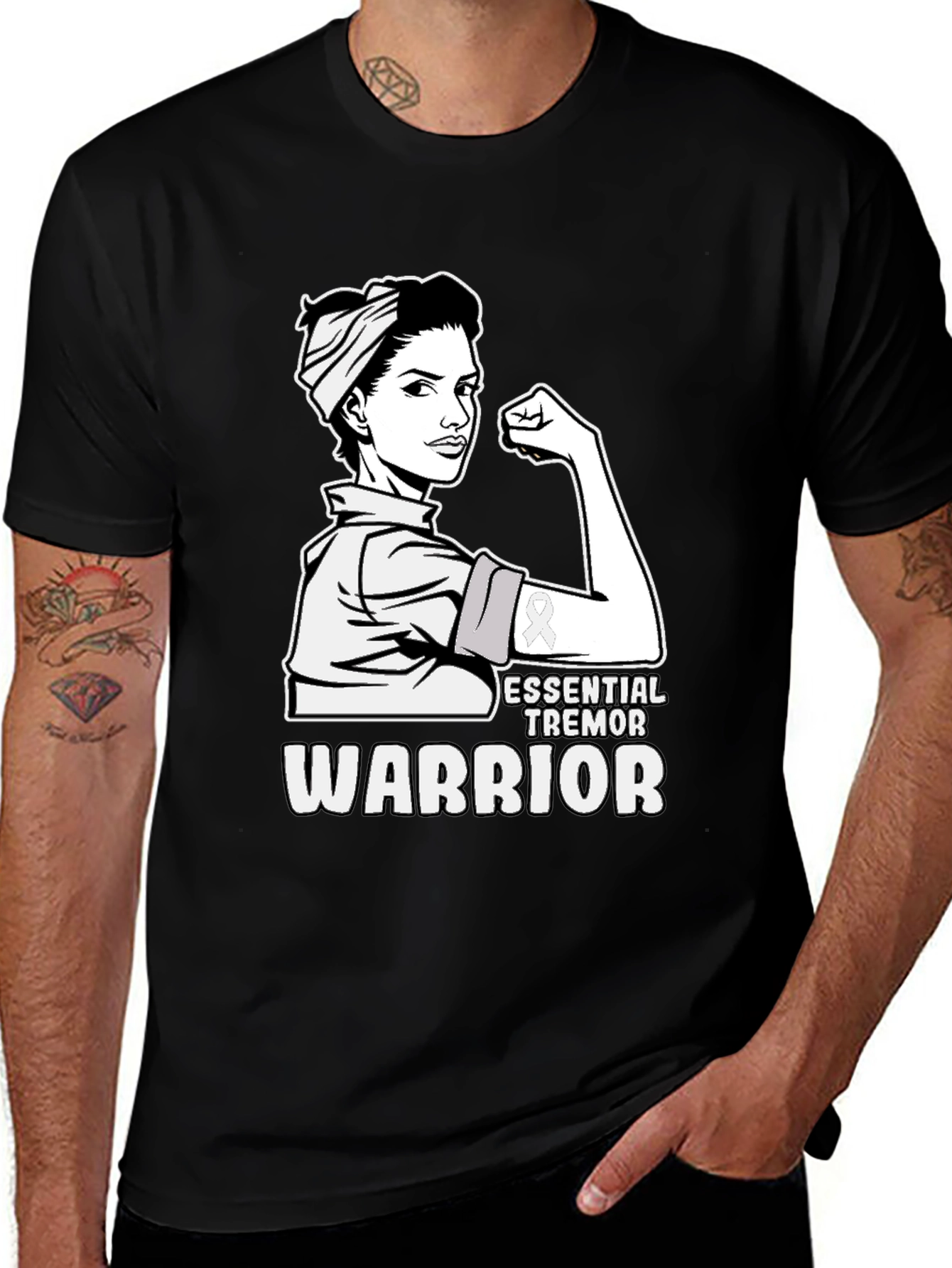 Variant 26 of Essential Tremor Warrior T-Shirt - Stand Strong