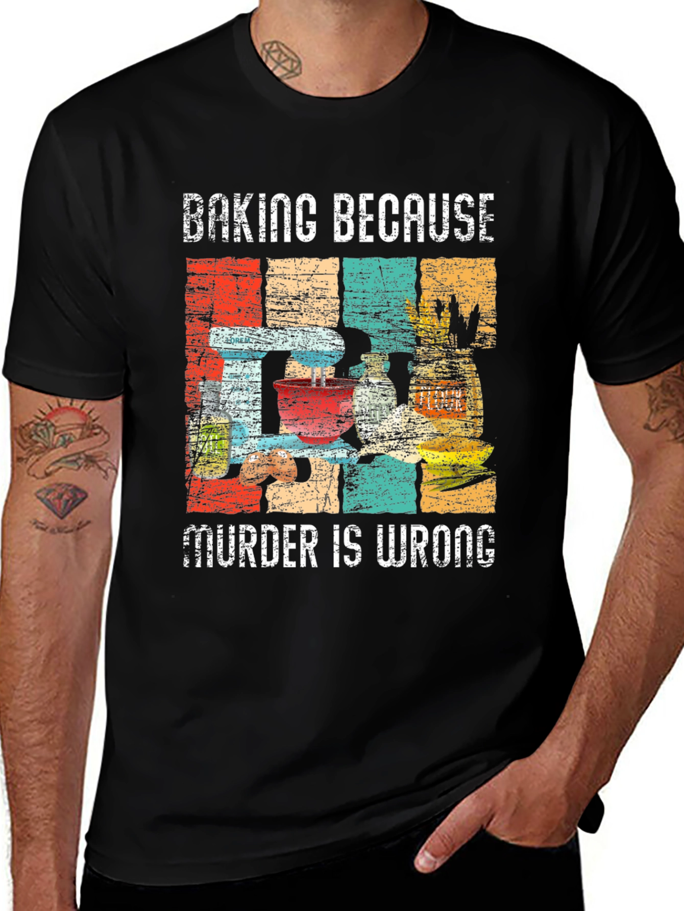 Variant 21 of Baking Because Murder Is Wrong Graphic Tee