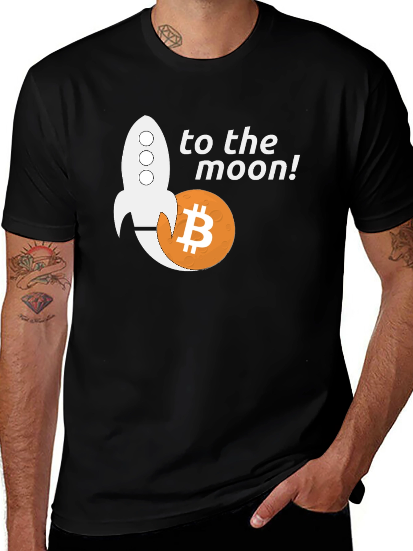 Variant 29 of Bitcoin Rocket to the Moon T-Shirt