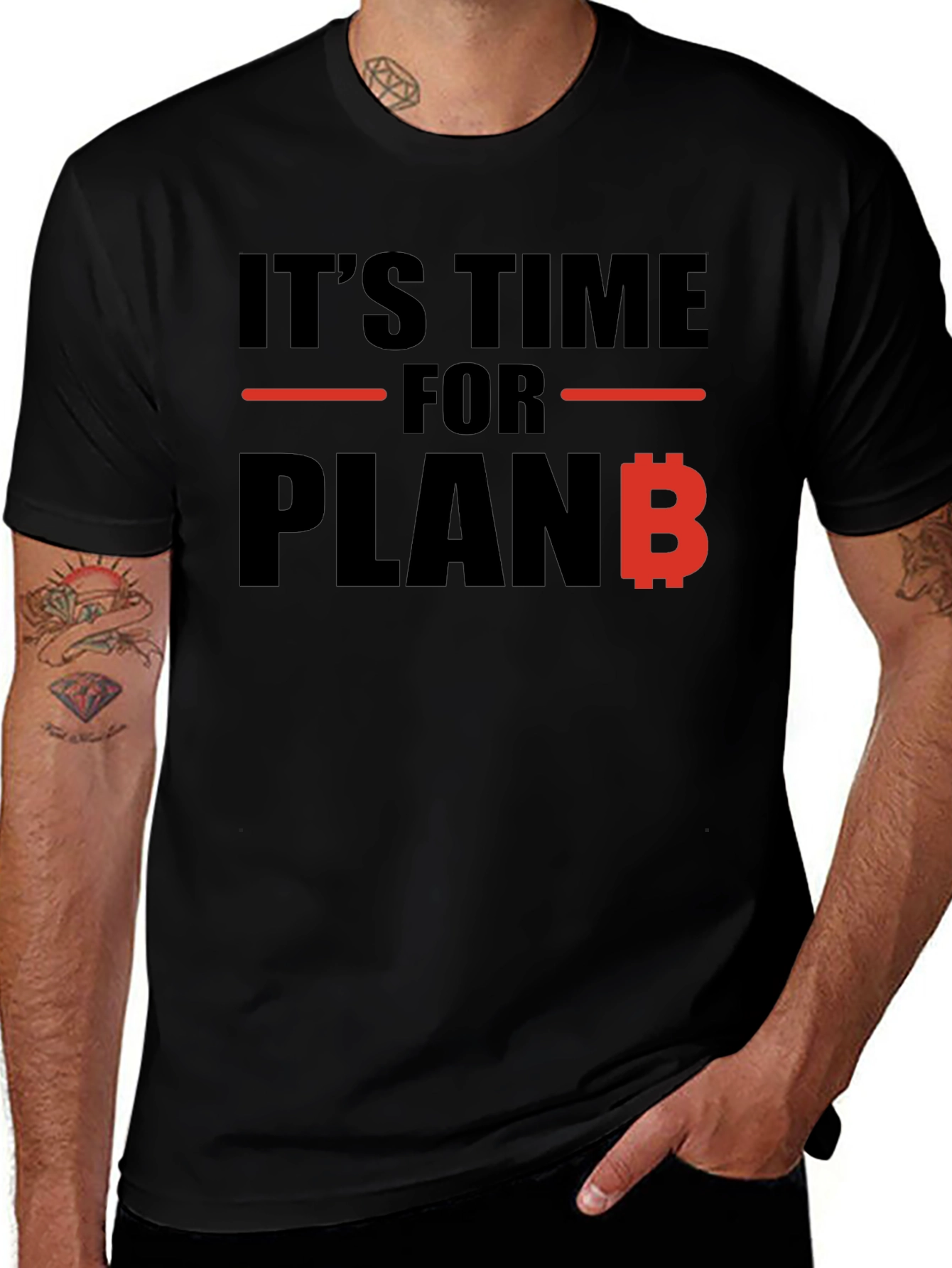 Variant 20 of It's Time For Plan B Black T-Shirt