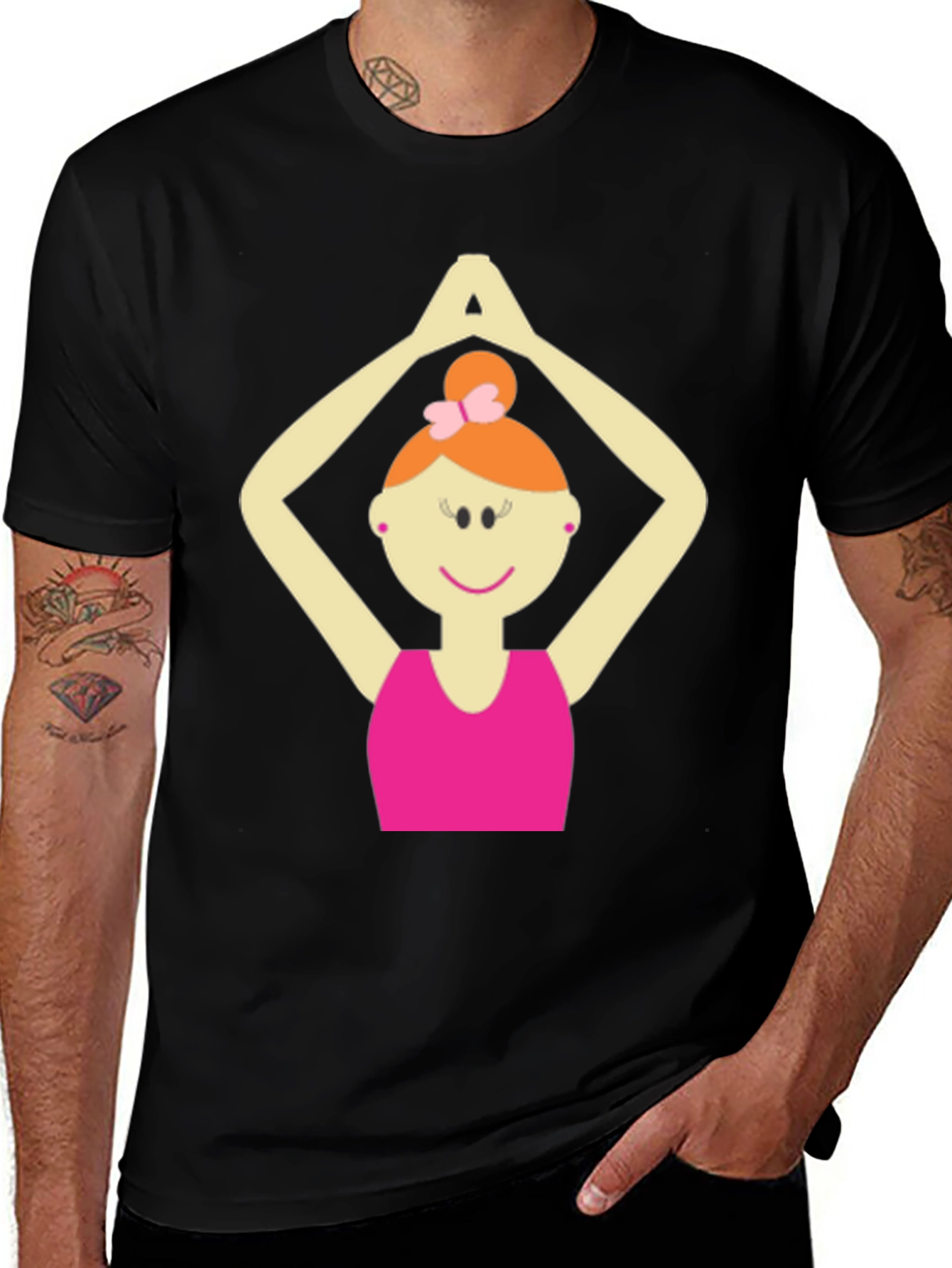 Variant 8 of Yoga Girl Graphic Tee - Black Cotton T-Shirt