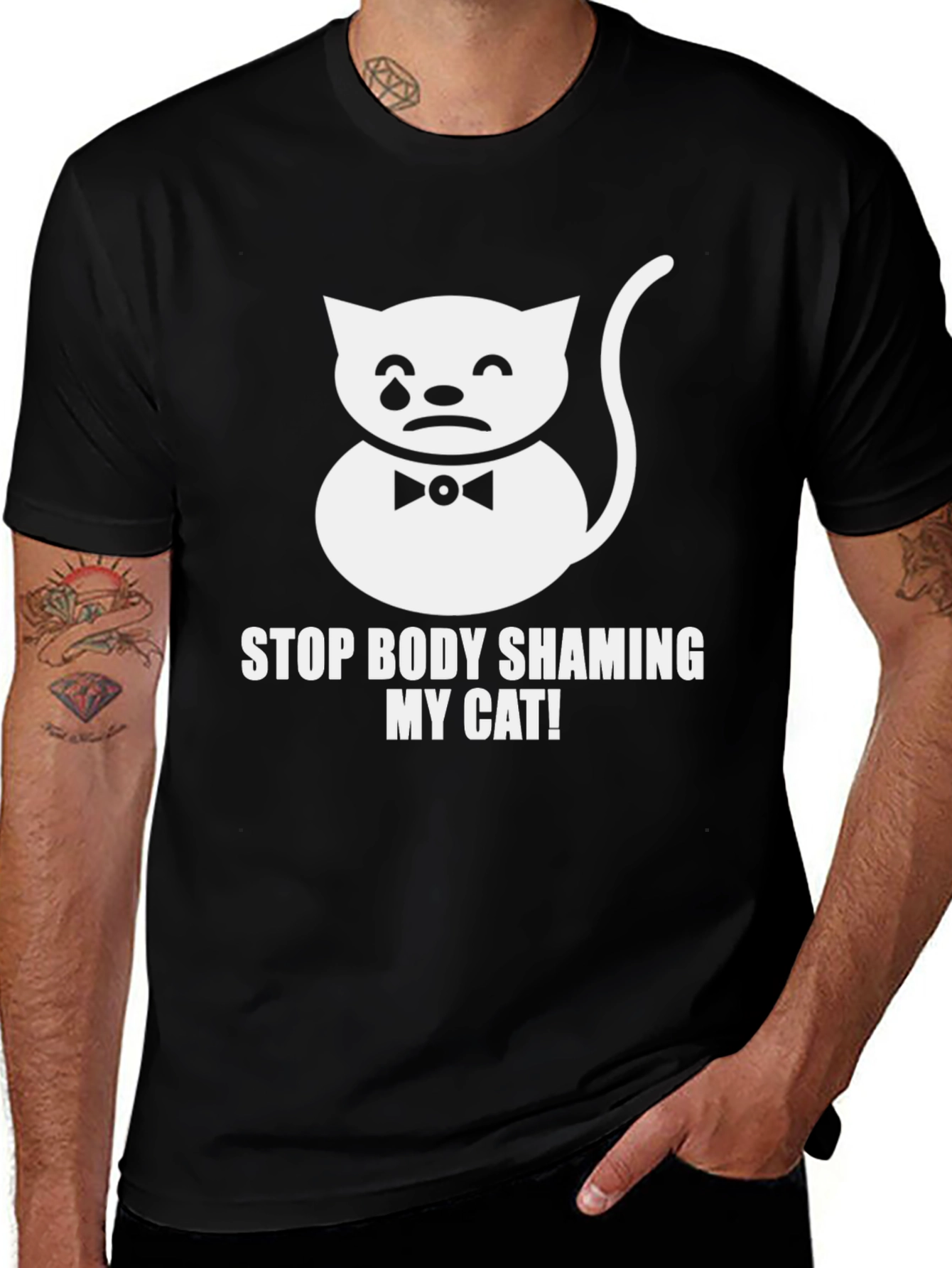 Variant 27 of Stop Body Shaming My Cat T-Shirt - Funny Graphic Tee