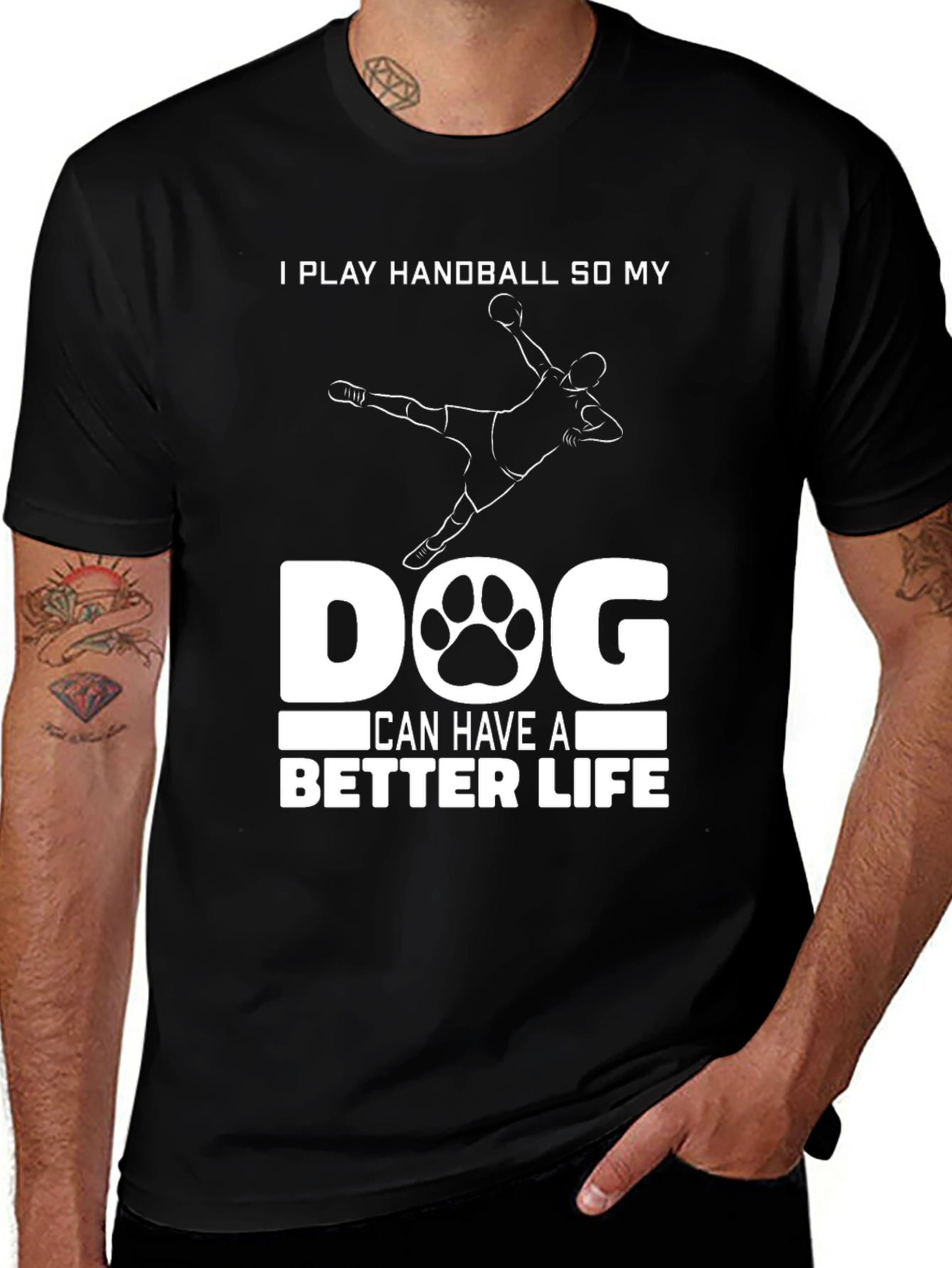 Variant 10 of Handball Player Dog Lover T-Shirt - Better Life Tee