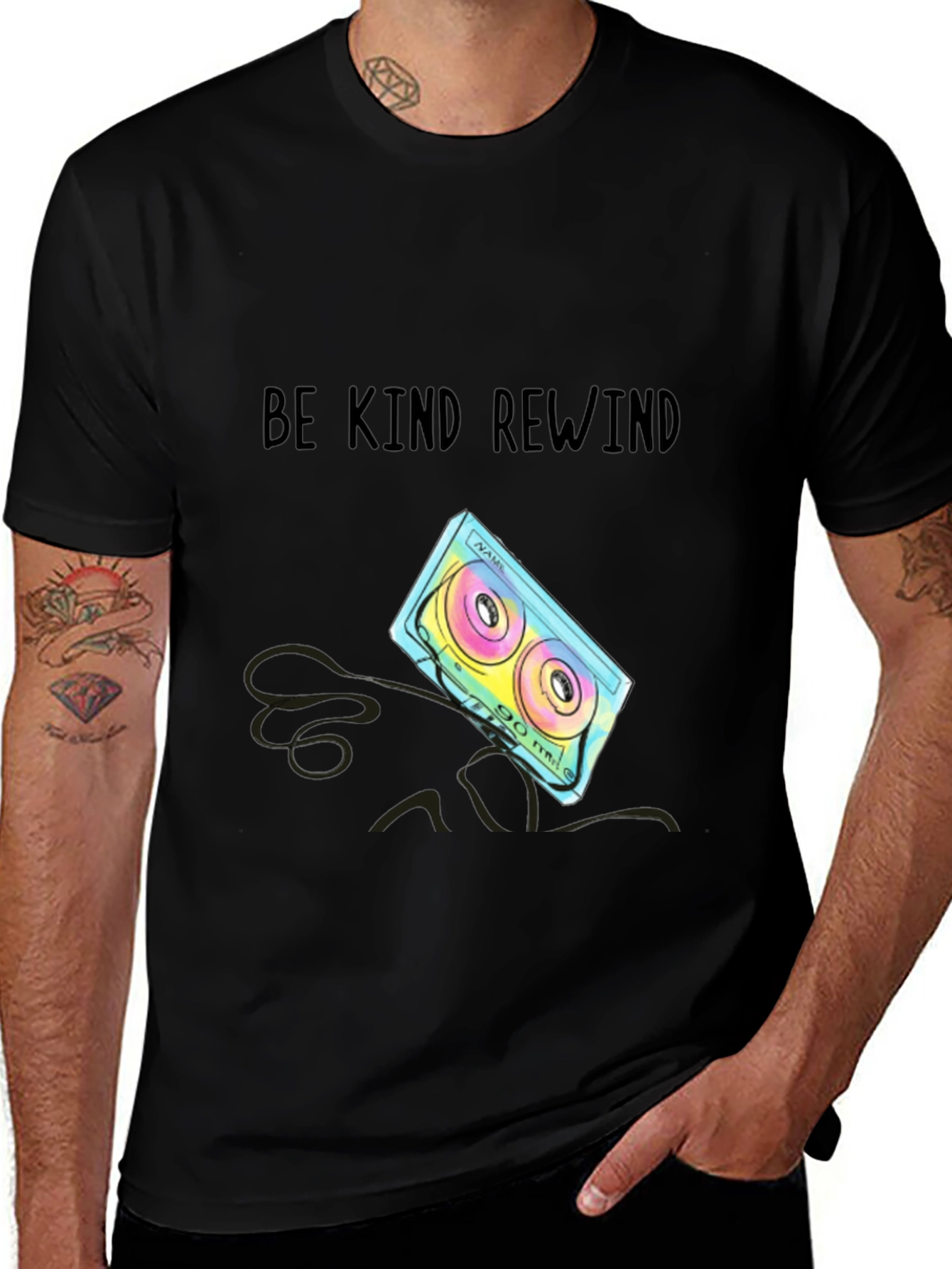 Variant 2 of Be Kind Rewind Cassette Tape T-Shirt