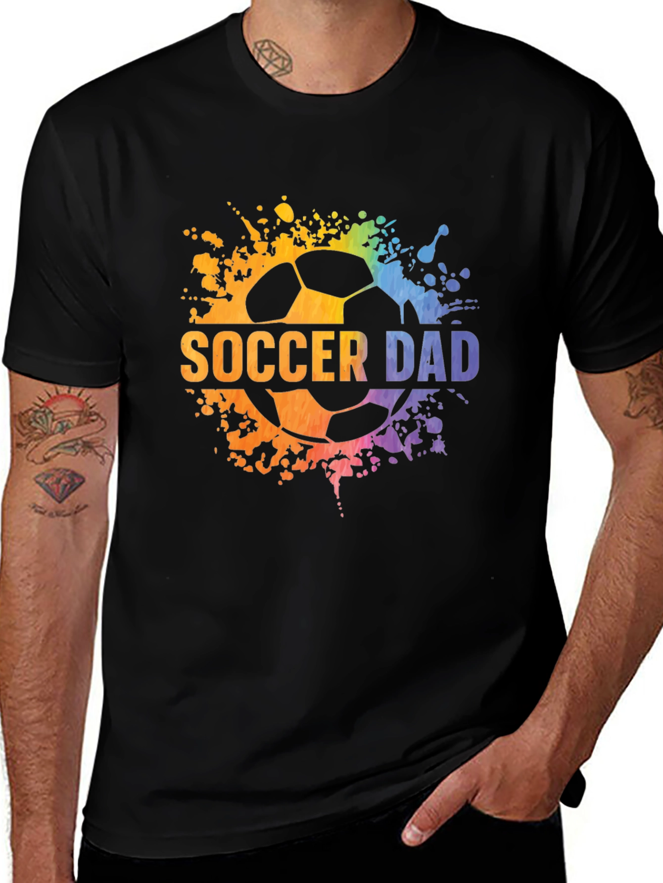 Variant 23 of Soccer Dad T-Shirt - Colorful Ball Design