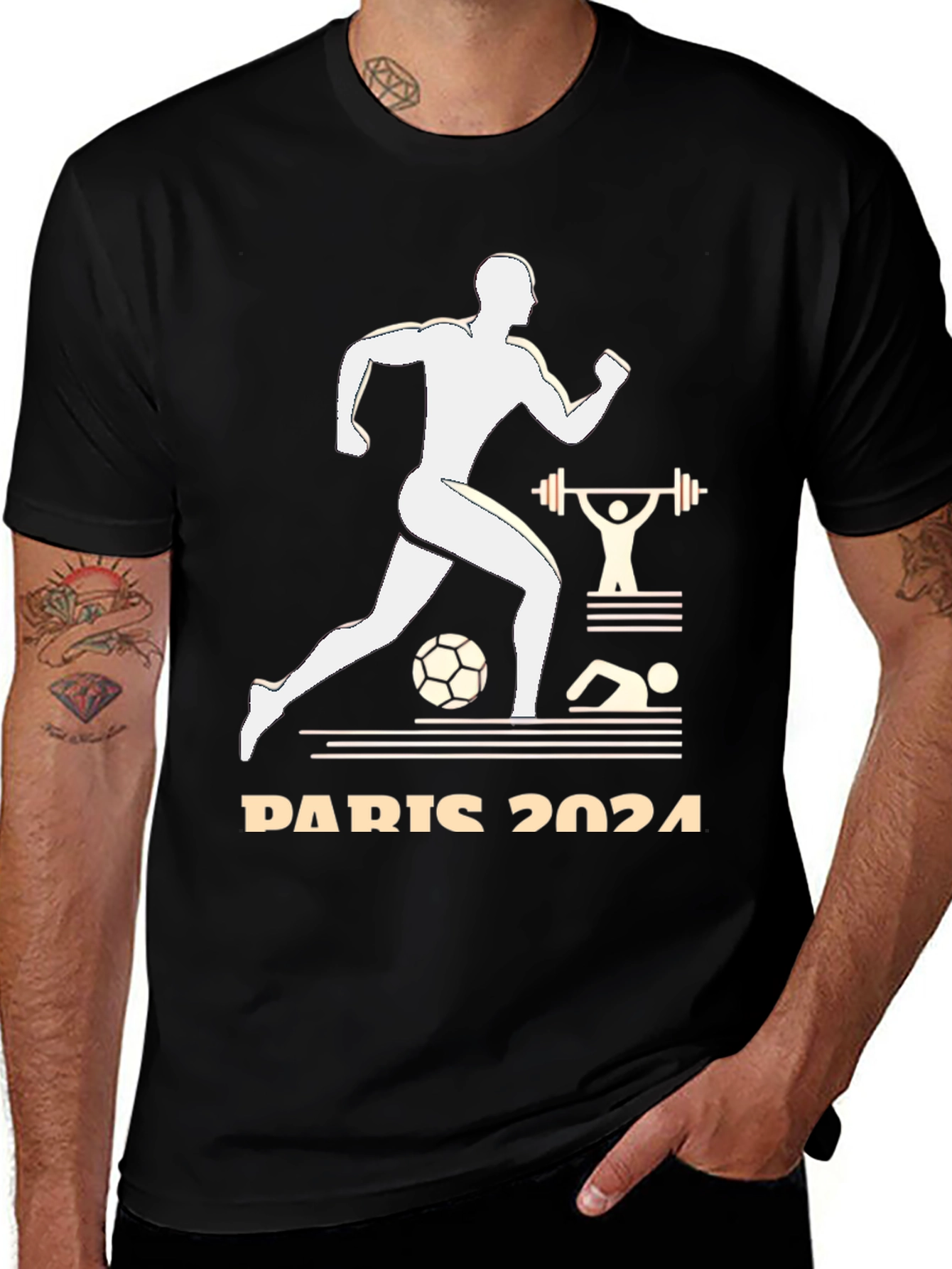Paris 2024 Olympics T-Shirt, Sports Design