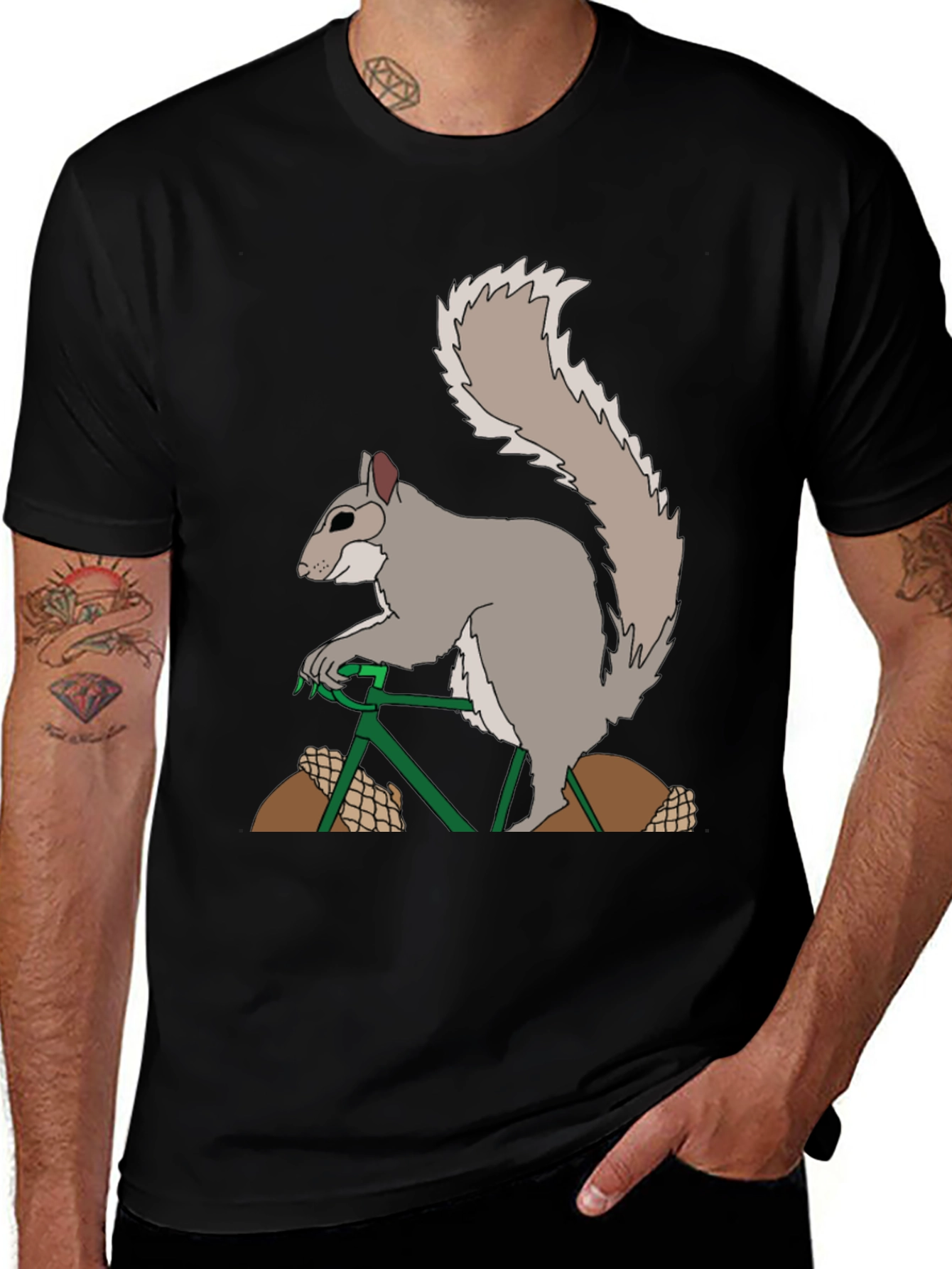 Variant 12 of Squirrel on Bike Graphic Tee