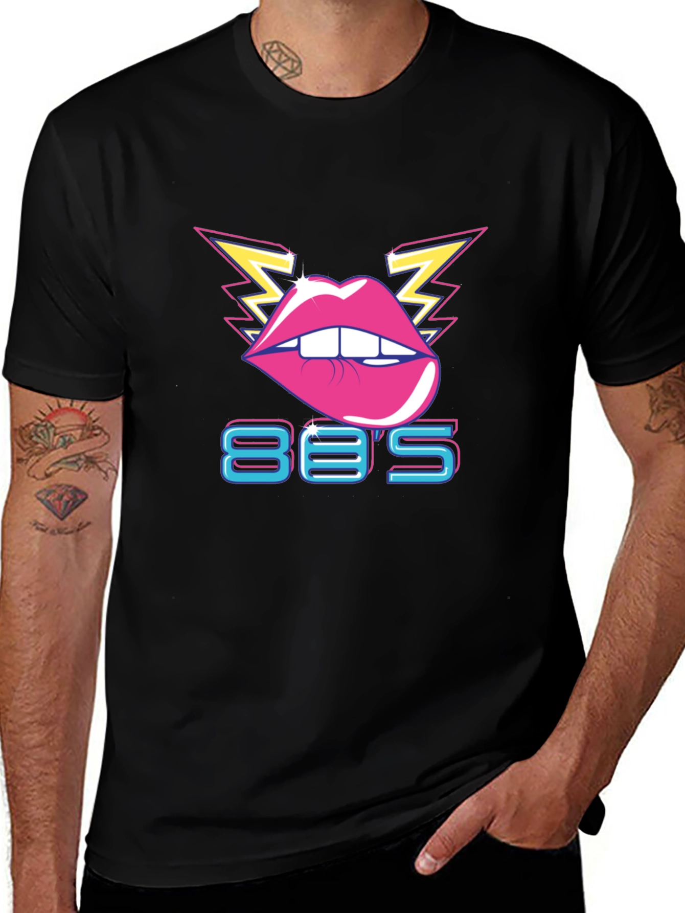 Variant 5 of Retro 80's Lips Graphic T-Shirt