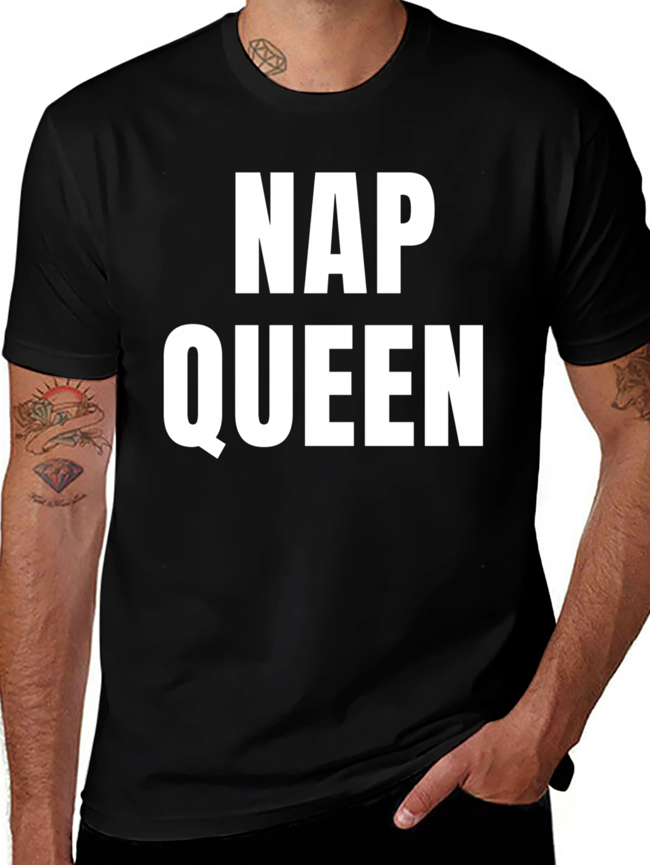 Nap Queen T-Shirt - Black Cotton Tee