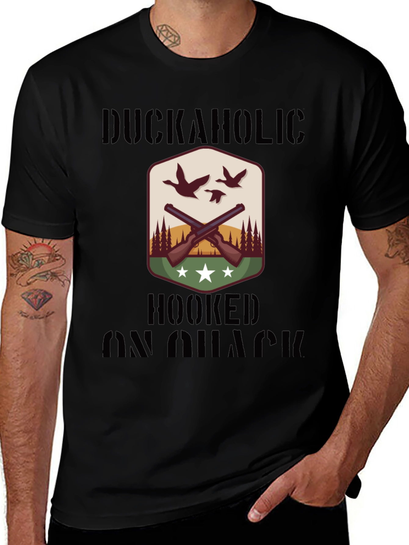 Variant 11 of Duckaholic T-Shirt - Hooked on Quack Funny Hunting Tee