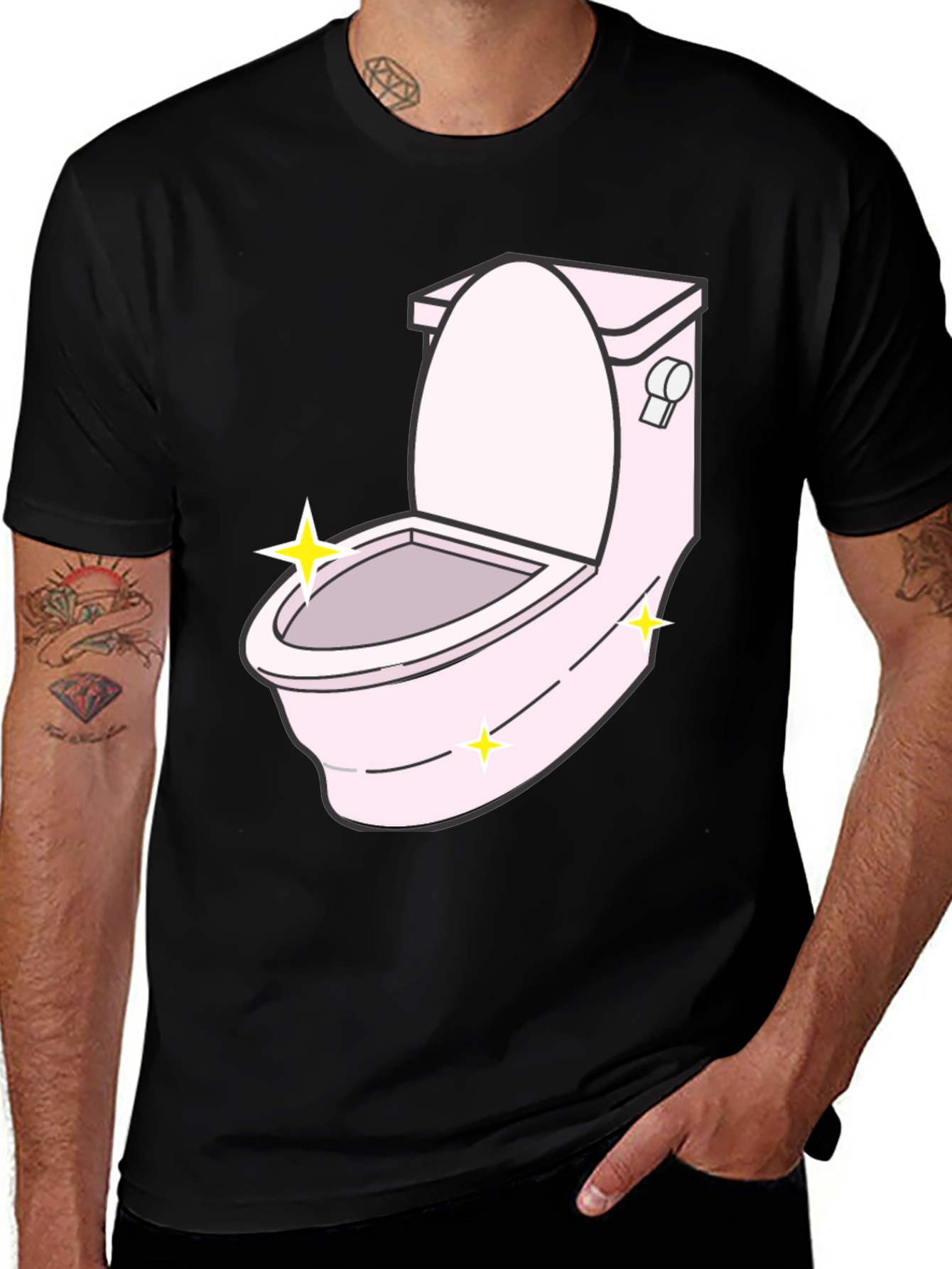 Variant 24 of Funny Cartoon Toilet Graphic T-Shirt