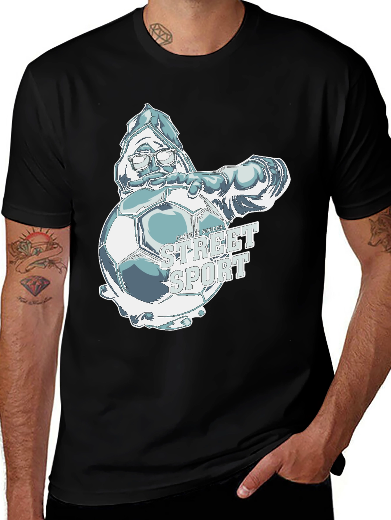 Variant 15 of Street Sport T-Shirt - Soccer Santa