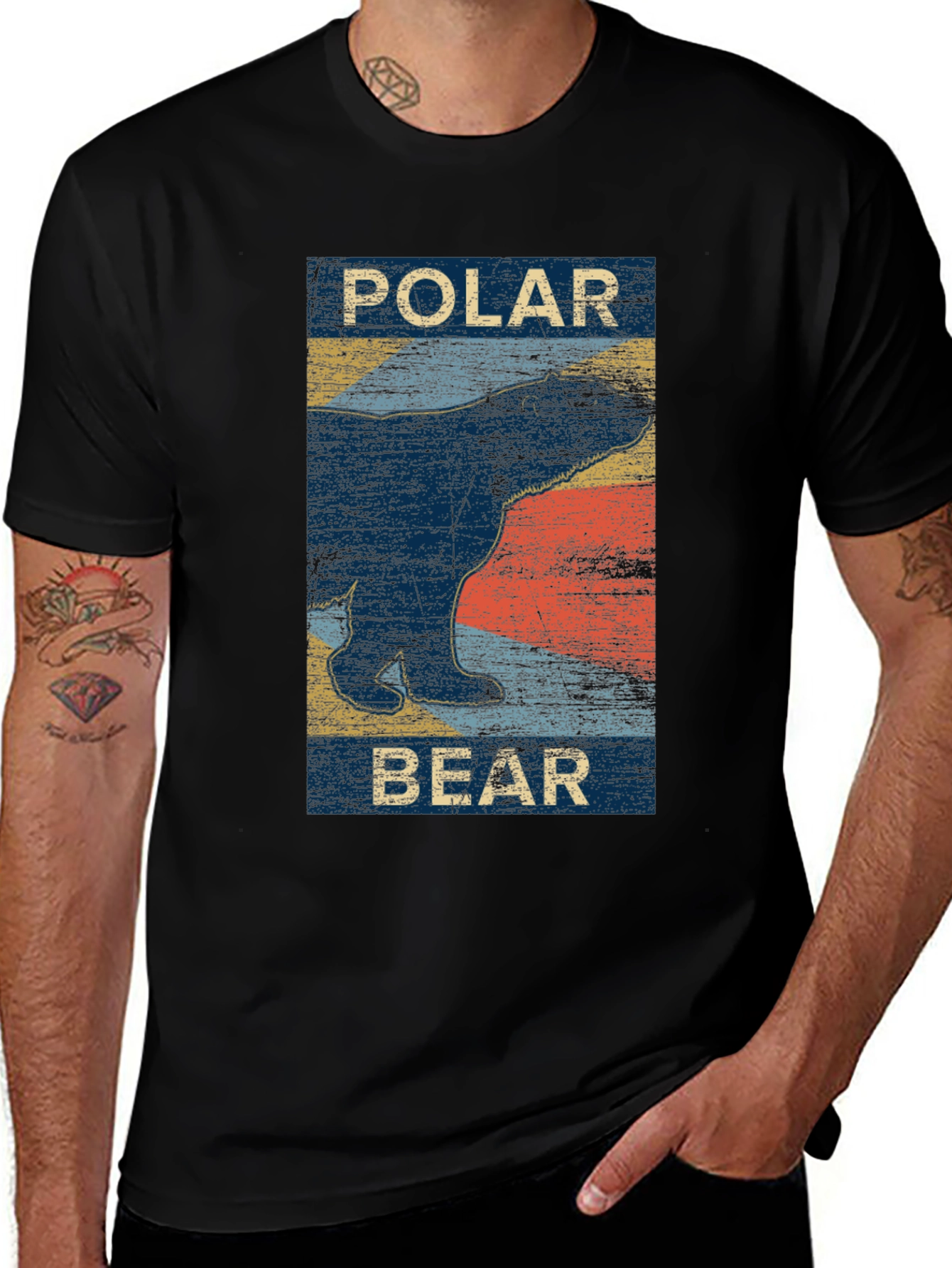 Variant 28 of Vintage Polar Bear Graphic Tee - Classic Design