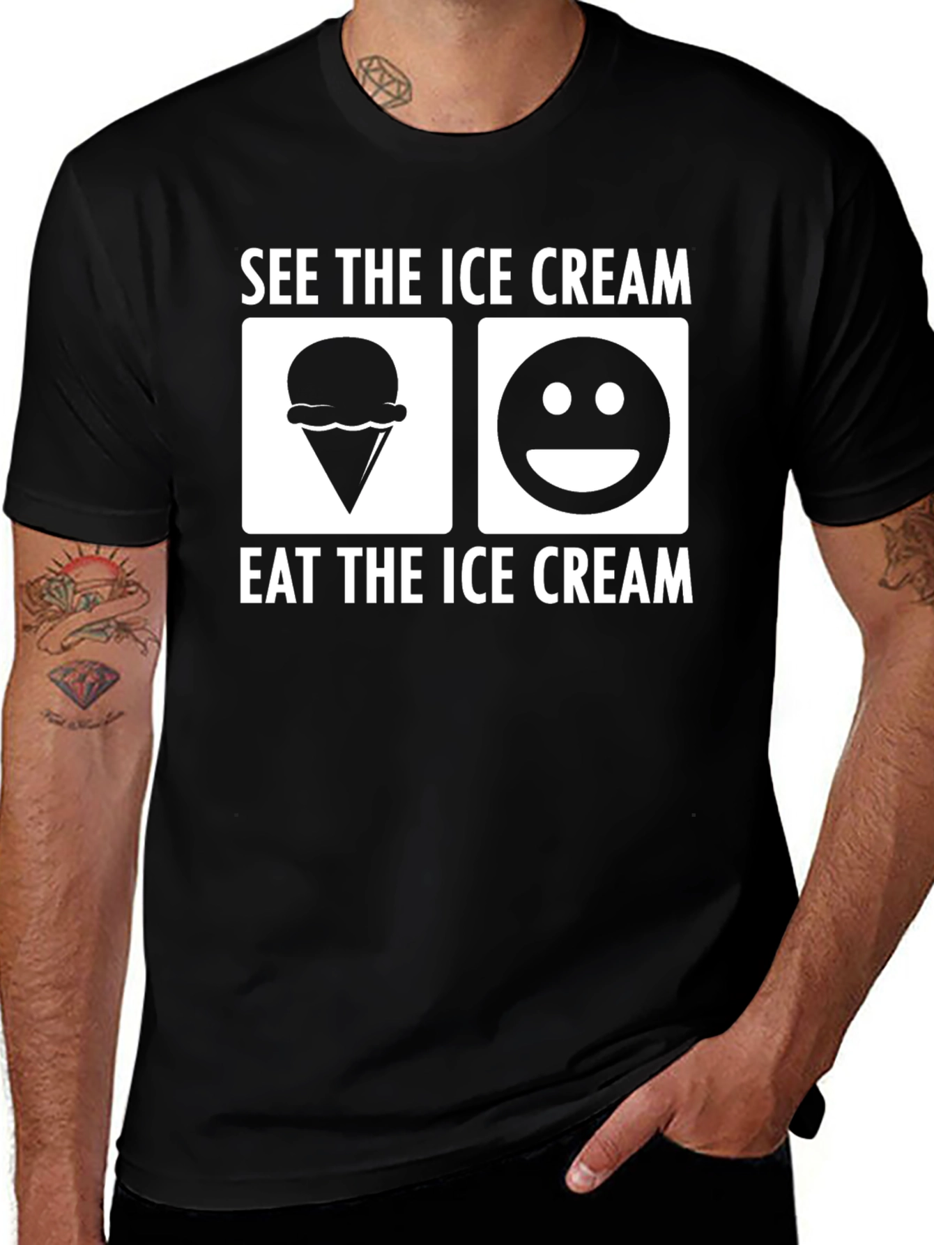 Variant 20 of See the Ice Cream T-Shirt - Eat the Ice Cream - Fun Shirt