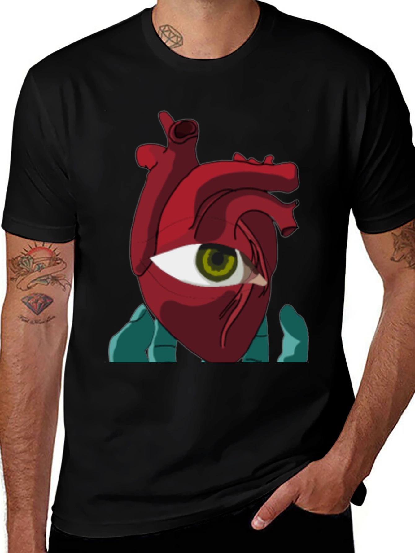 Variant 28 of Eye Heart Graphic Tee - Unique Artistic Design