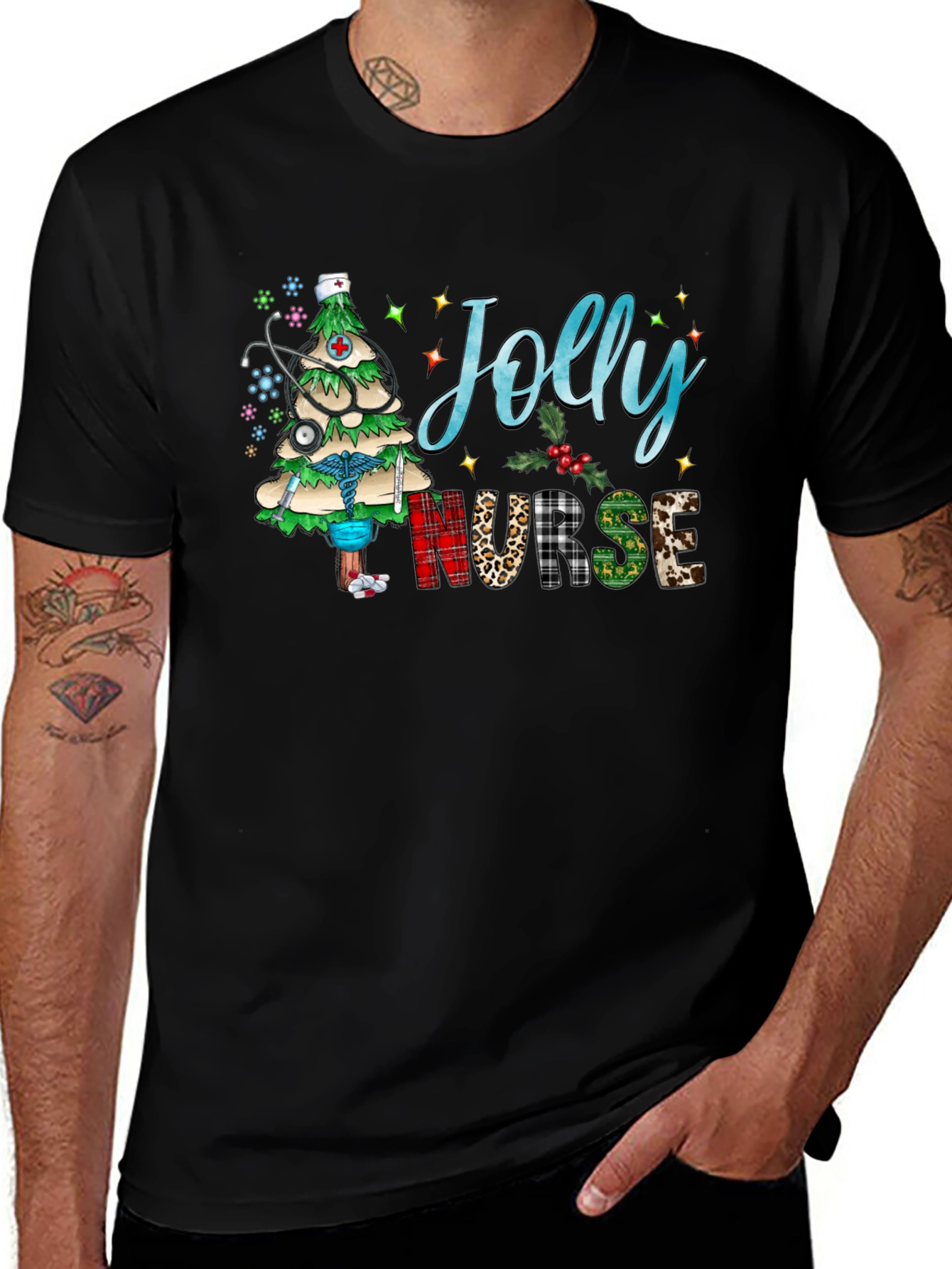 Variant 26 of Jolly Nurse Holiday T-Shirt
