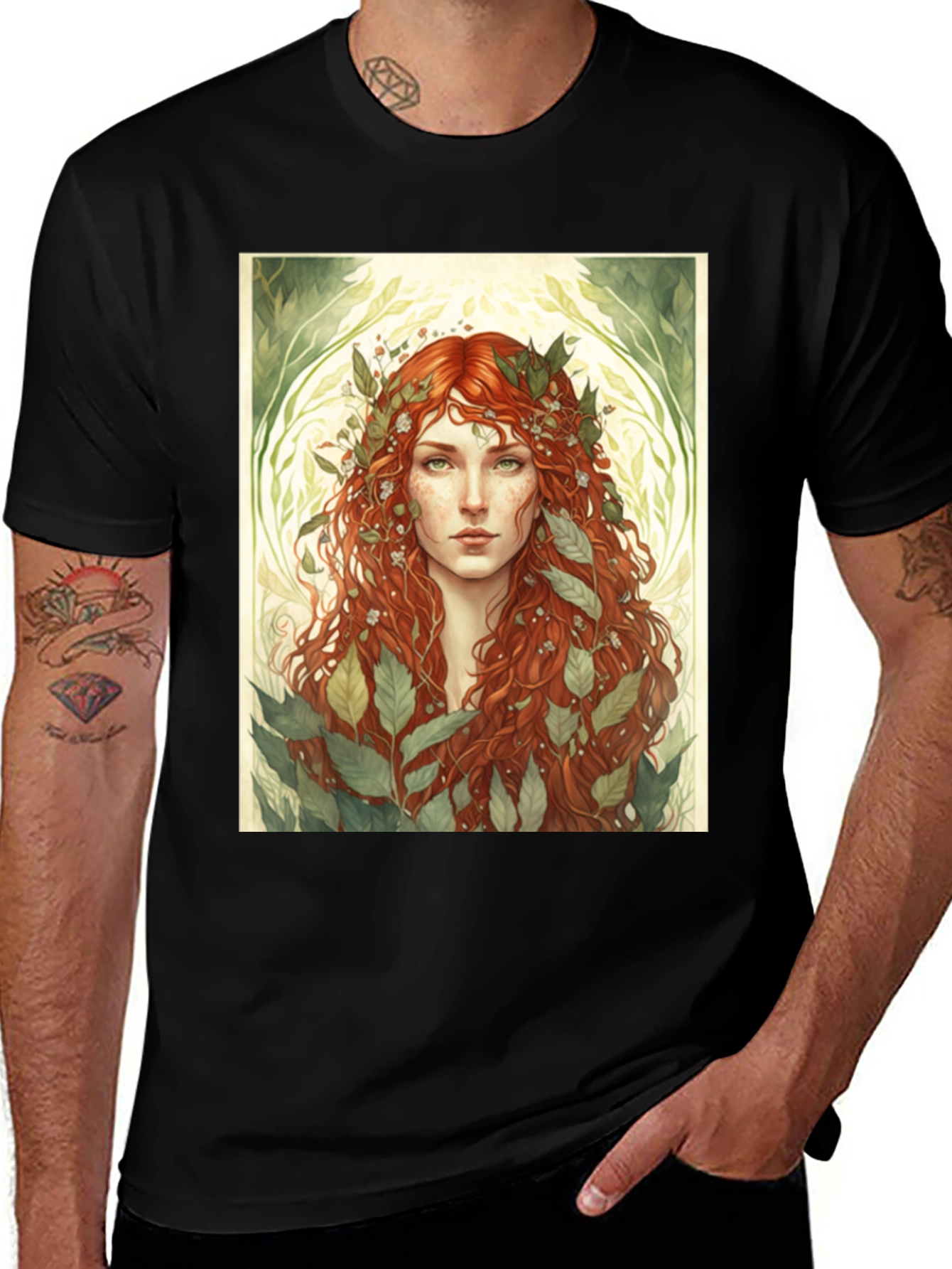 Variant 12 of Mother Nature Graphic Tee - Earthy Design
