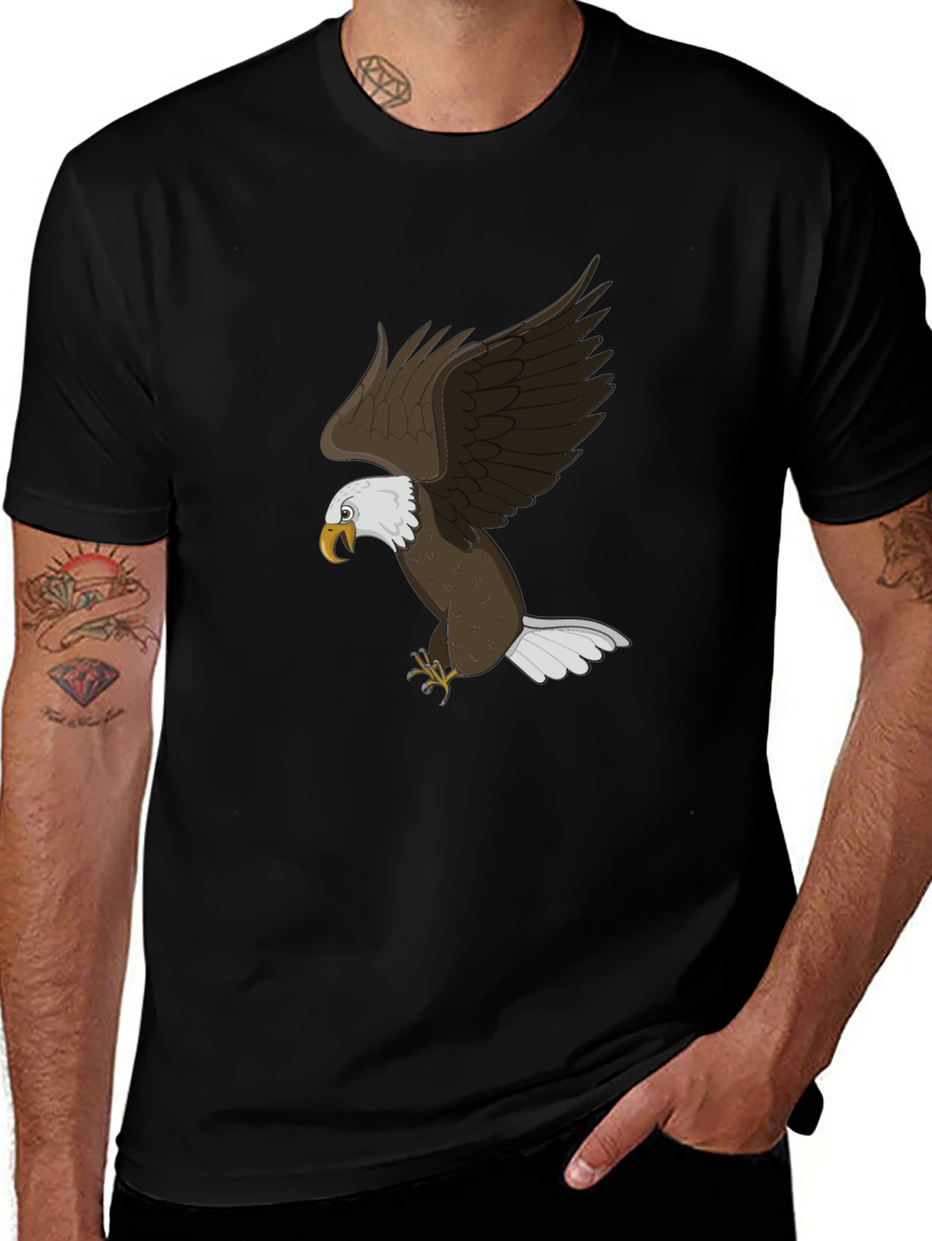 Variant 23 of Eagle Graphic T-Shirt - Black