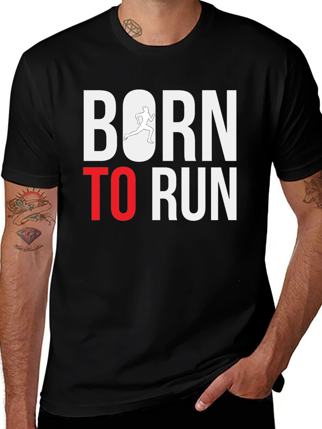 Variant 6 of Born To Run Graphic Tee - Sporty Comfort