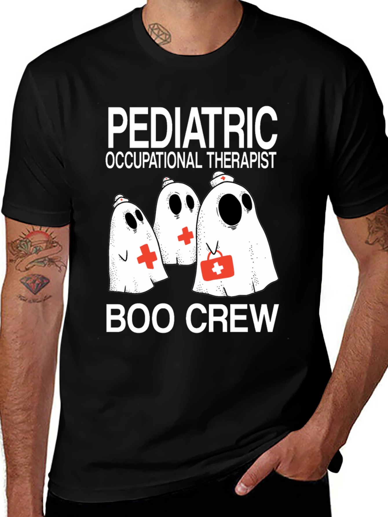 Pediatric Occupational Therapist Boo Crew T-Shirt