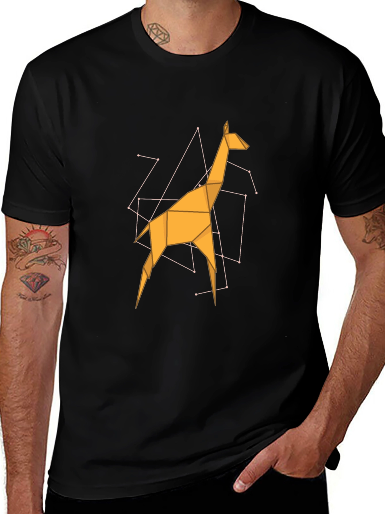 Variant 2 of Geometric Llama Graphic Tee - Modern Minimalist Design