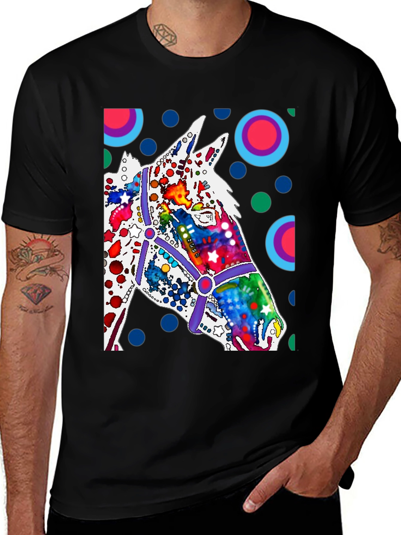Variant 25 of Colorful Horse Graphic Tee