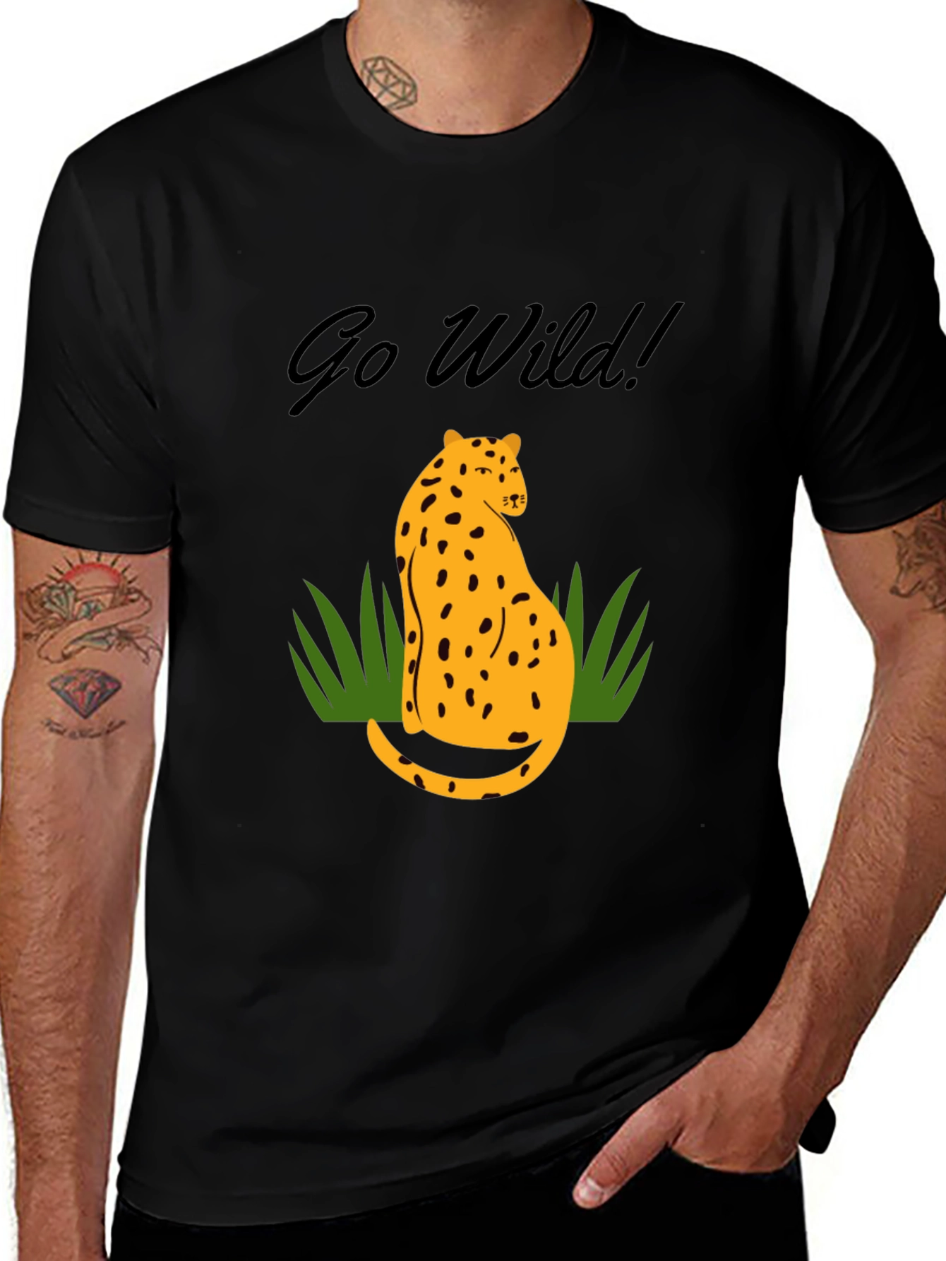 Go Wild Black Graphic T-Shirt