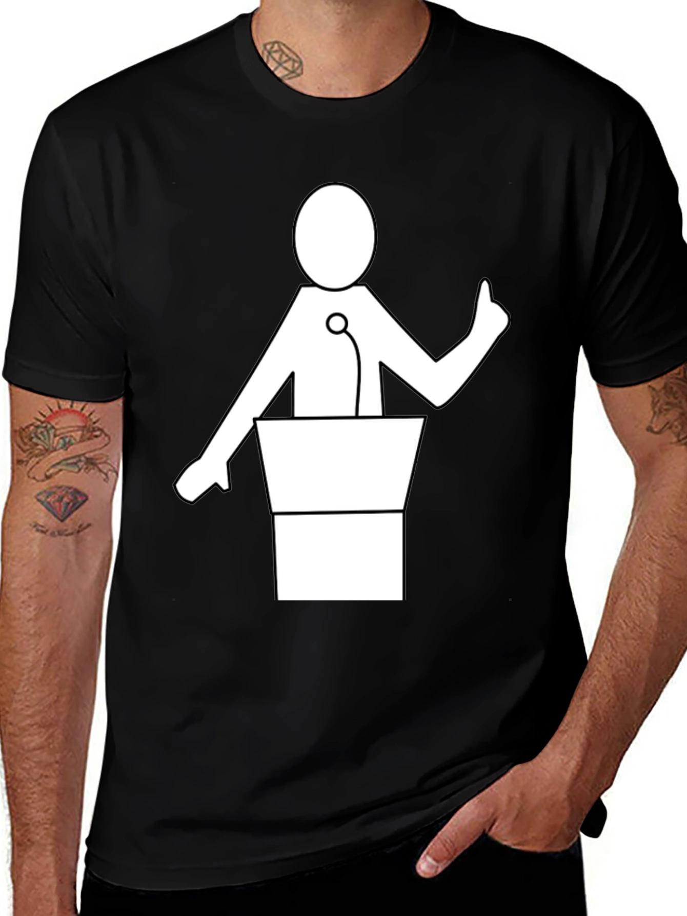 Variant 15 of Political Podium T-Shirt - Stand Up and Speak Out!